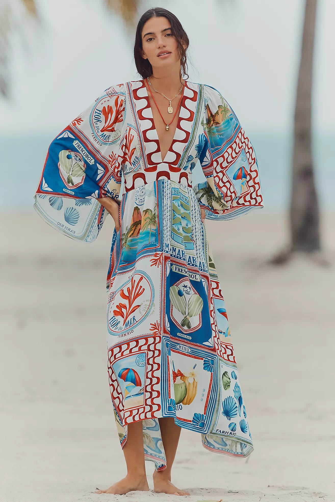 Wide Sleeve Midi Dress