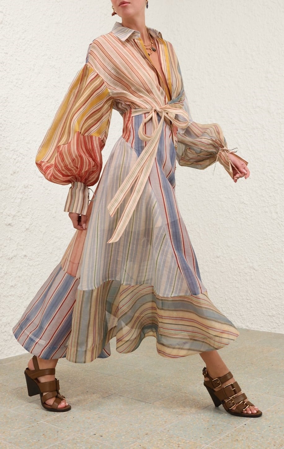 Rebellion Striped Linen And Silk Set