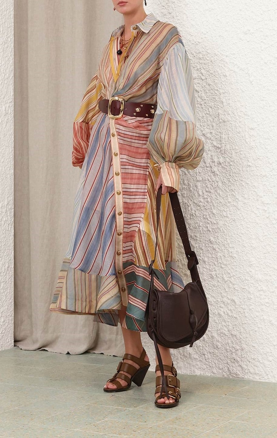 Rebellion Striped Linen And Silk Set