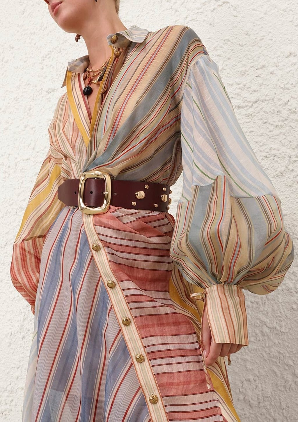 Rebellion Striped Linen And Silk Set