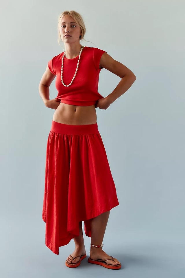 Annette Baby Tee Midi Skirt Set