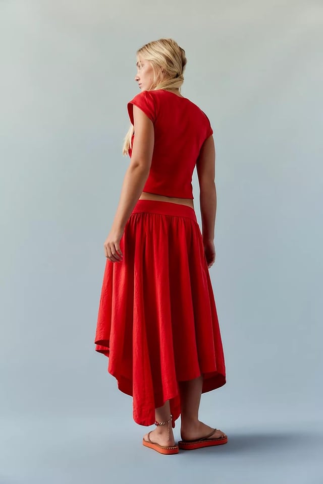 Annette Baby Tee Midi Skirt Set