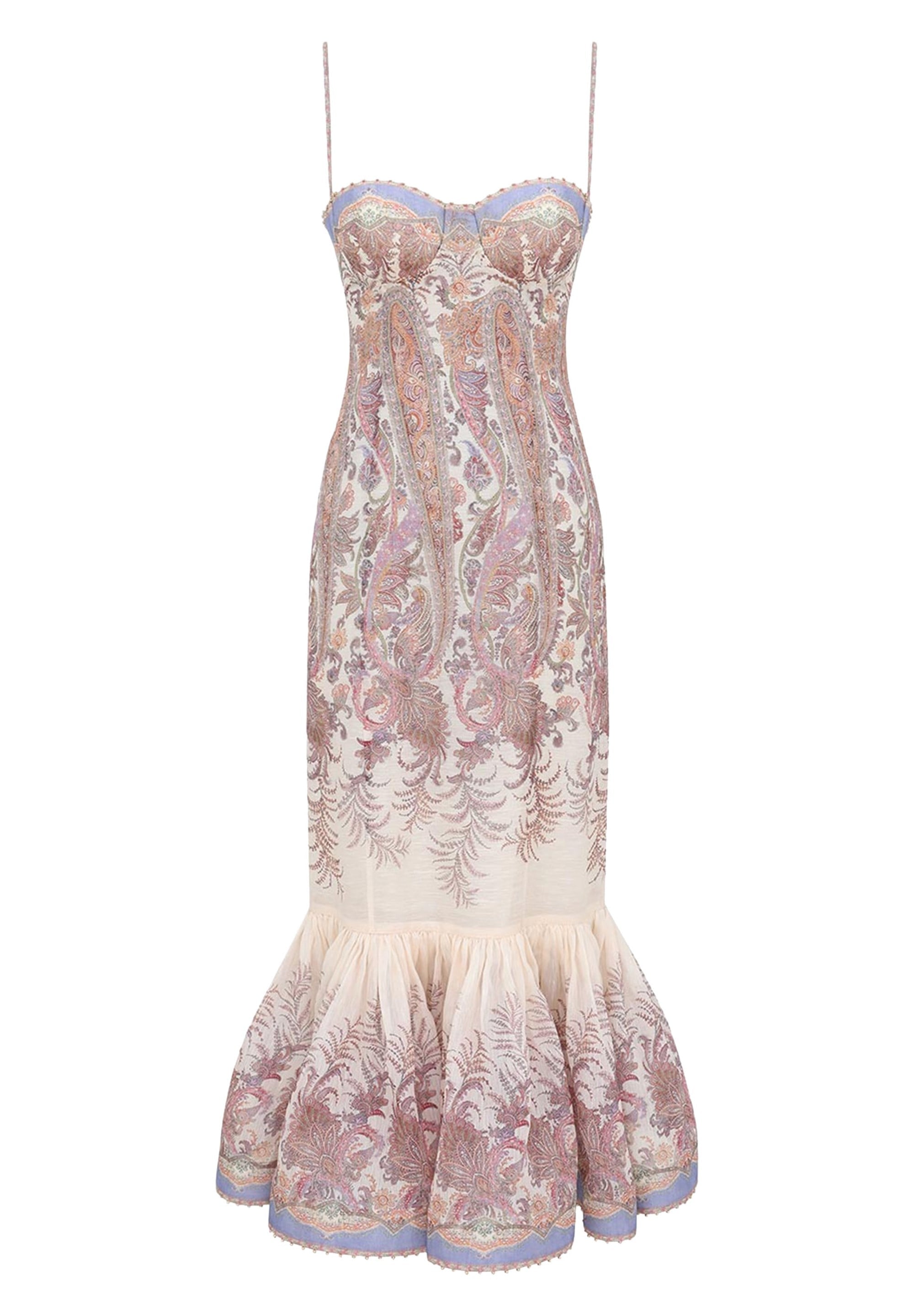 Alchemy Gown Cream Paisley Dress
