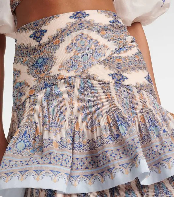 Paisley Pleated Maxi Dress