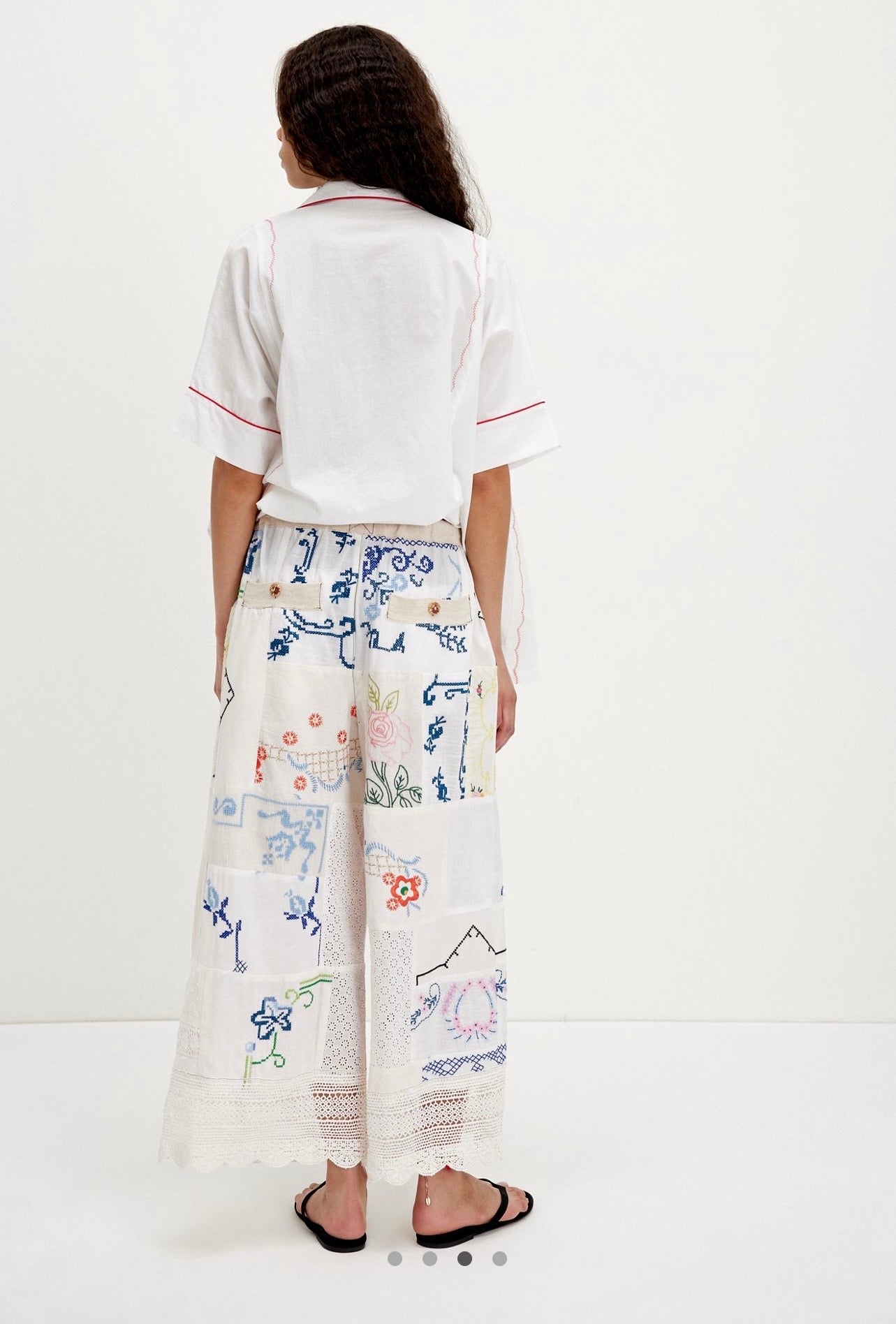 İthal Nakış İşlemeli Pantolon