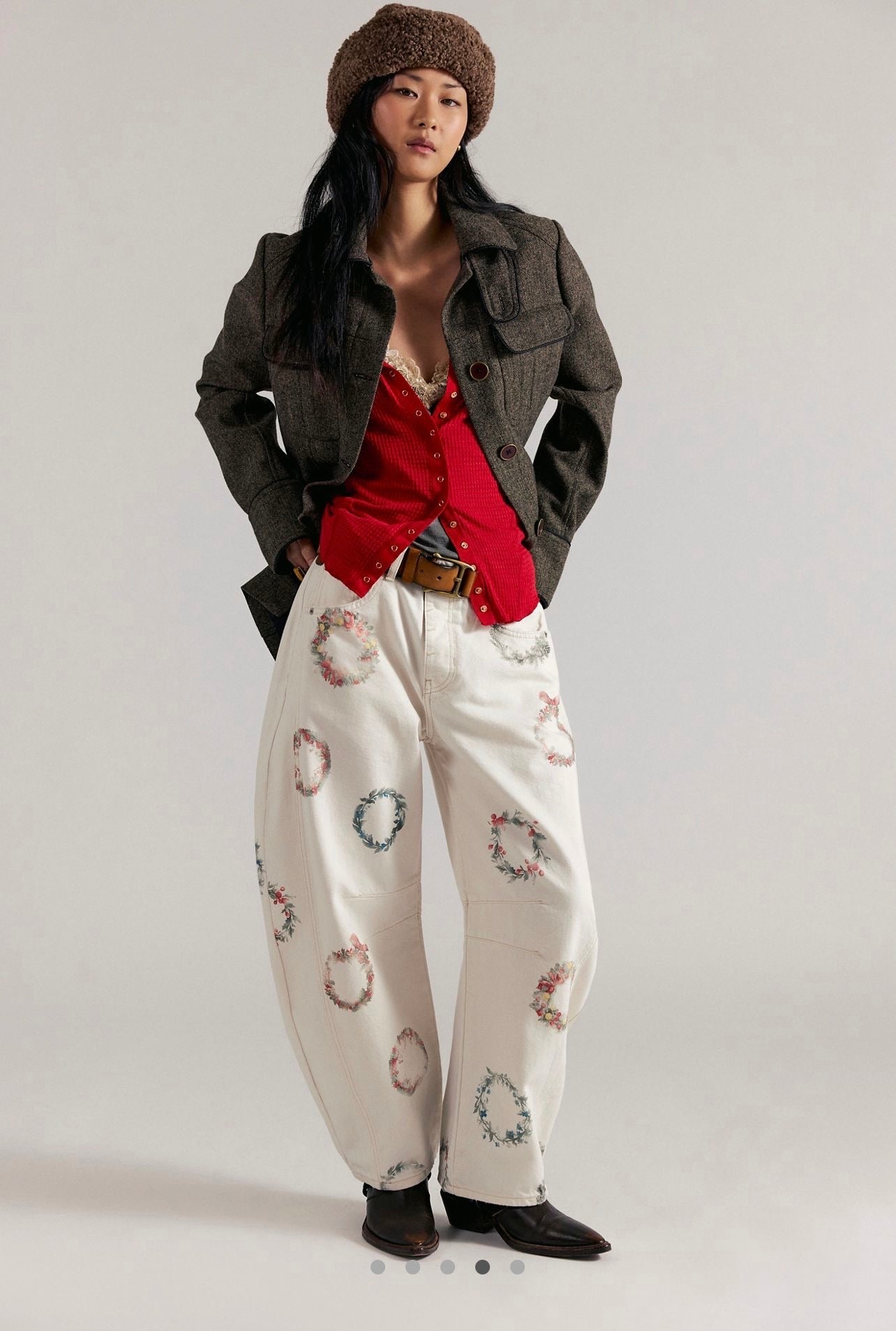 İthal Barrel White Jean