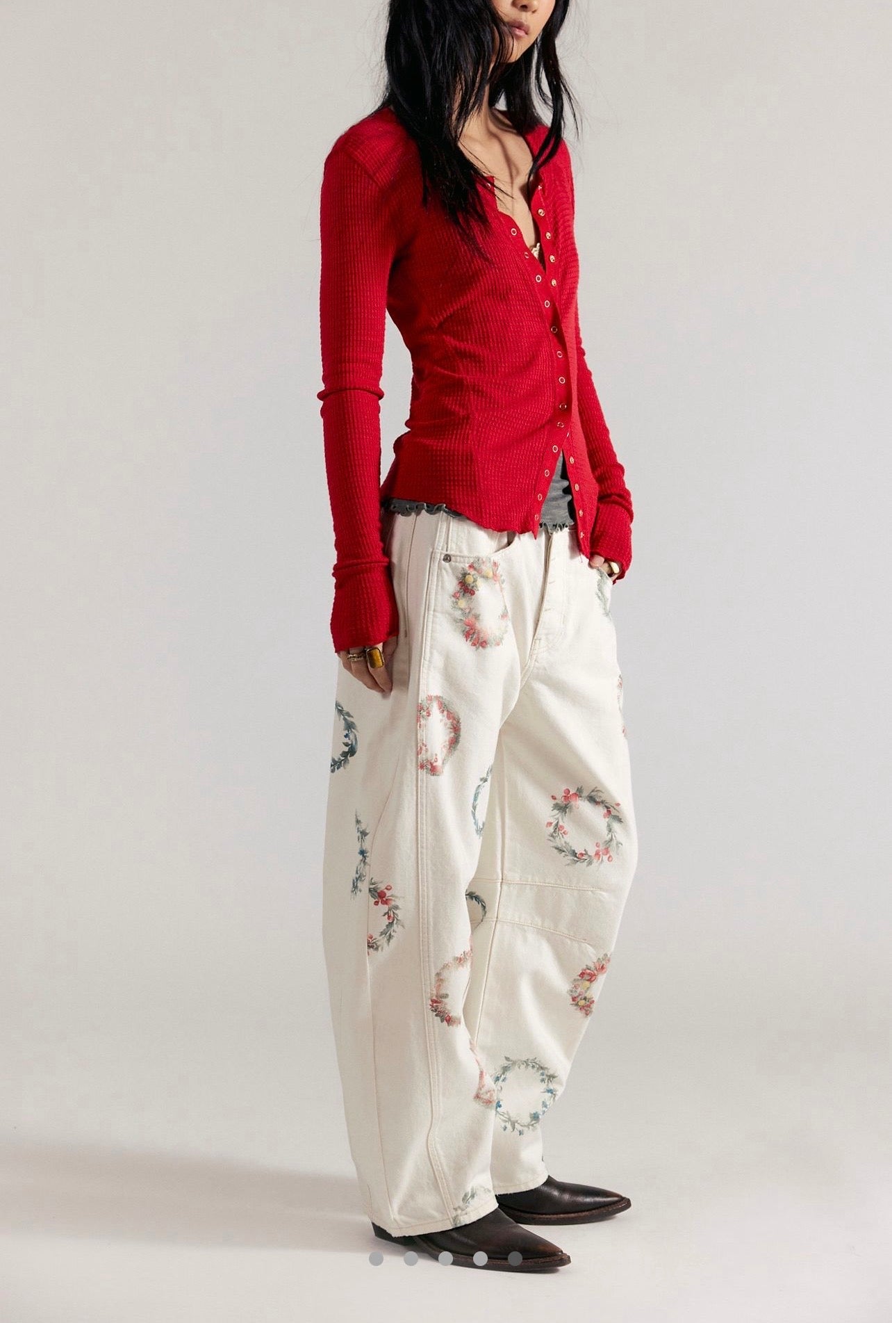 İthal Barrel White Jean