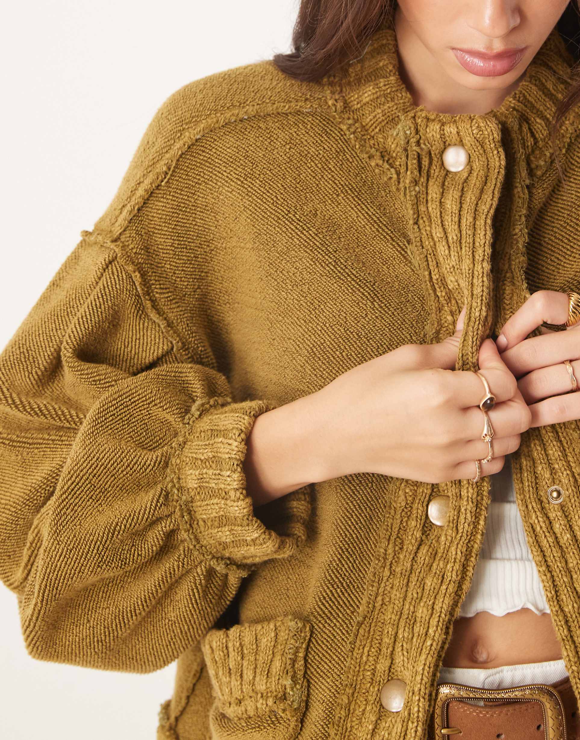 Fp İthal Hırka Yağ Yeşili