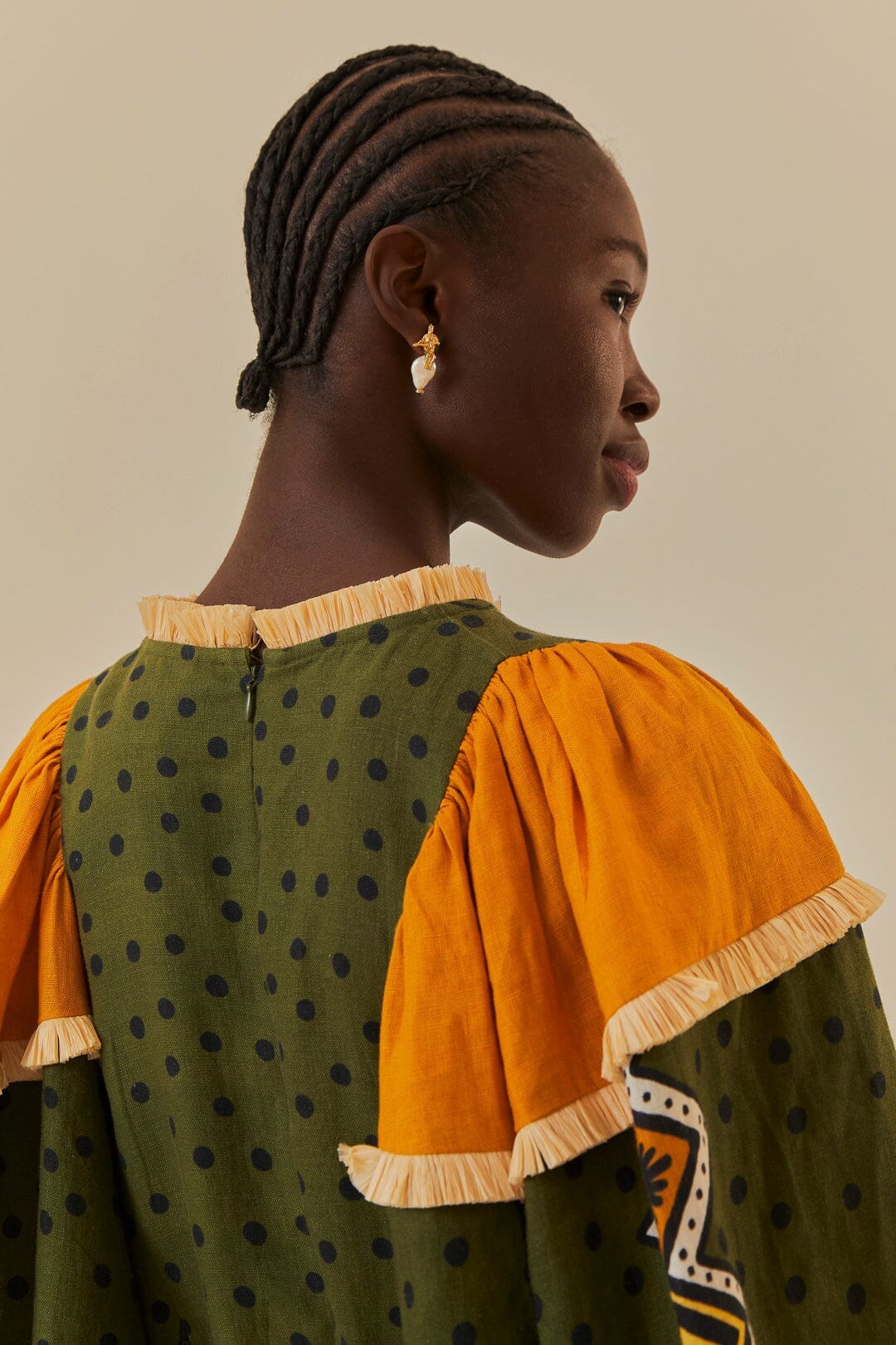 Farm Rio Creation Long Sleeve Midi Dress
