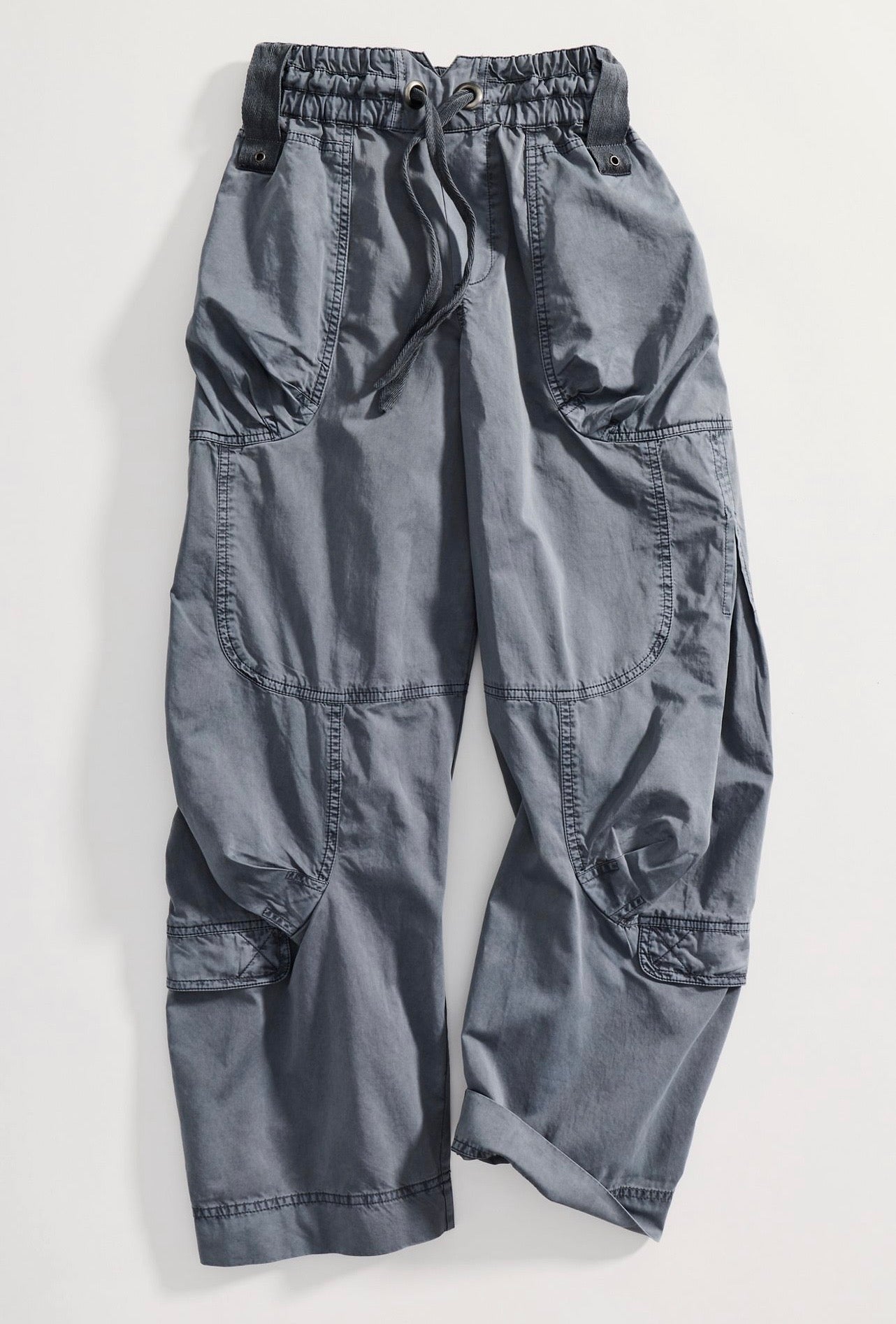 Free People Onset Parachute Trousers  Steel