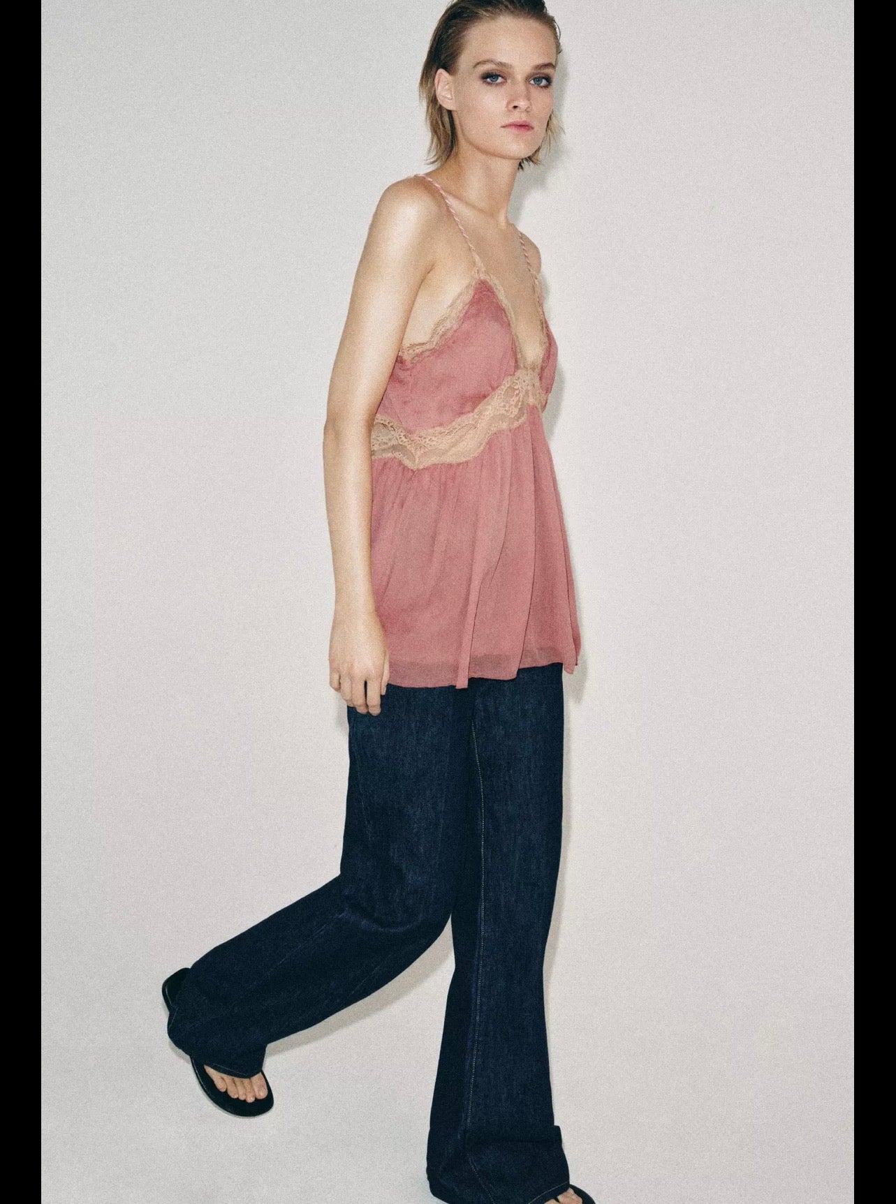 Zw Lace Trimmed Camisole Top