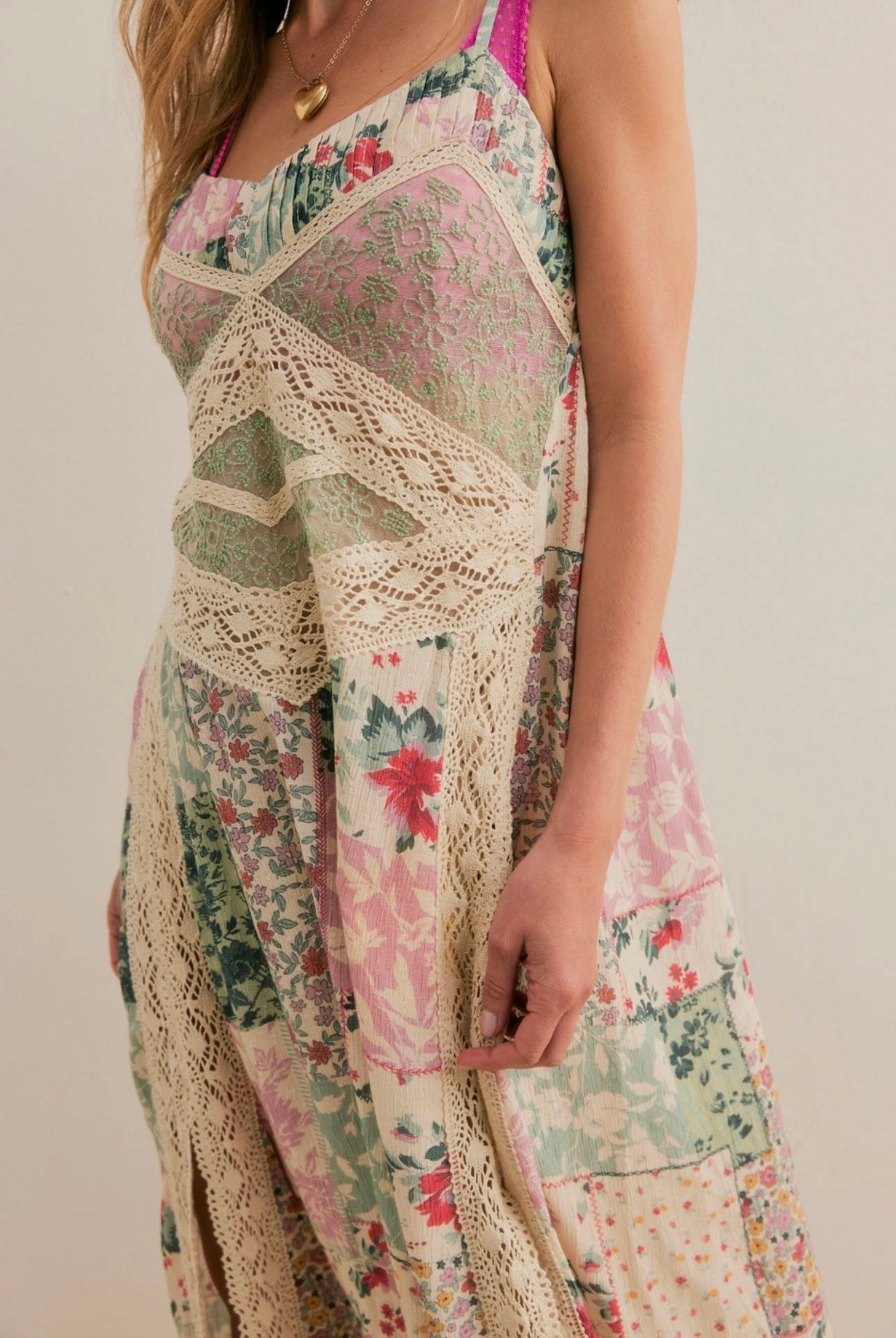 Fp Patch Things Up Maxi Naturel Dress
