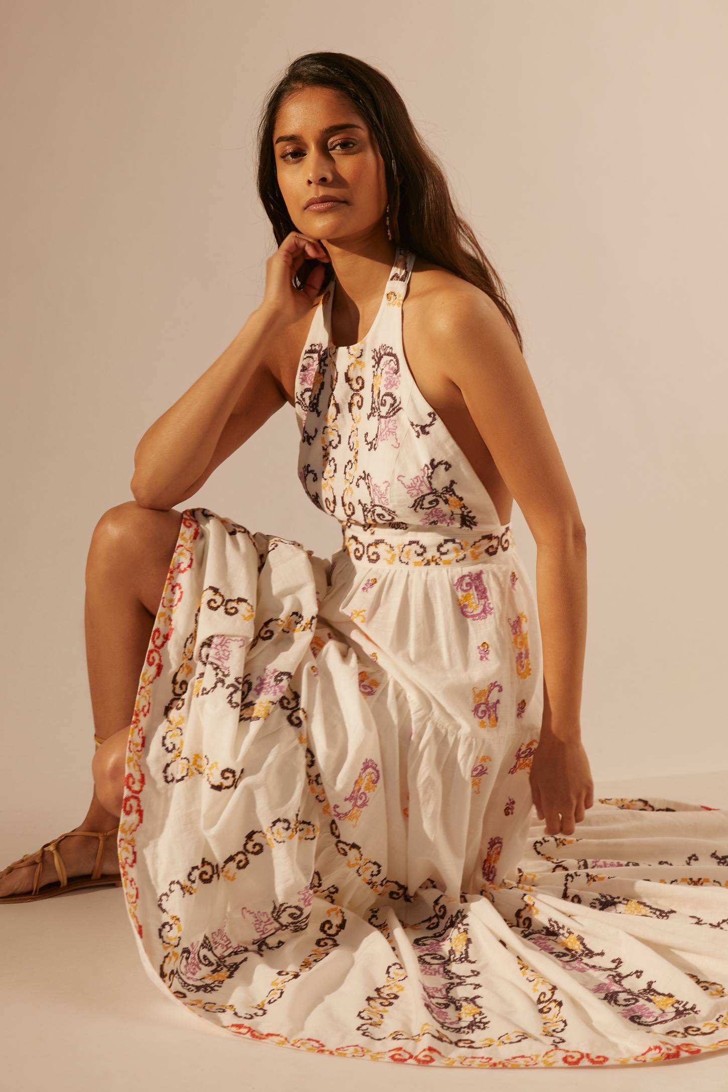 Anth Etnik Desenli İthal Elbise