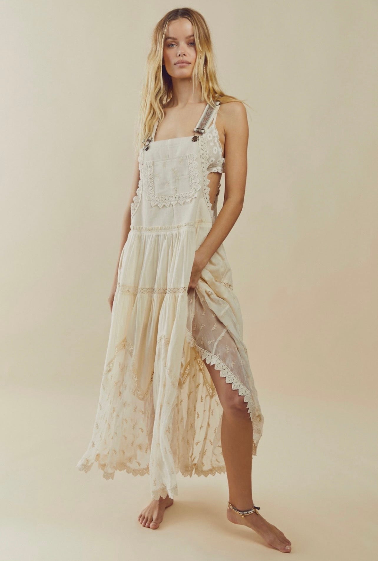 Fp Salopet Elbise Bej