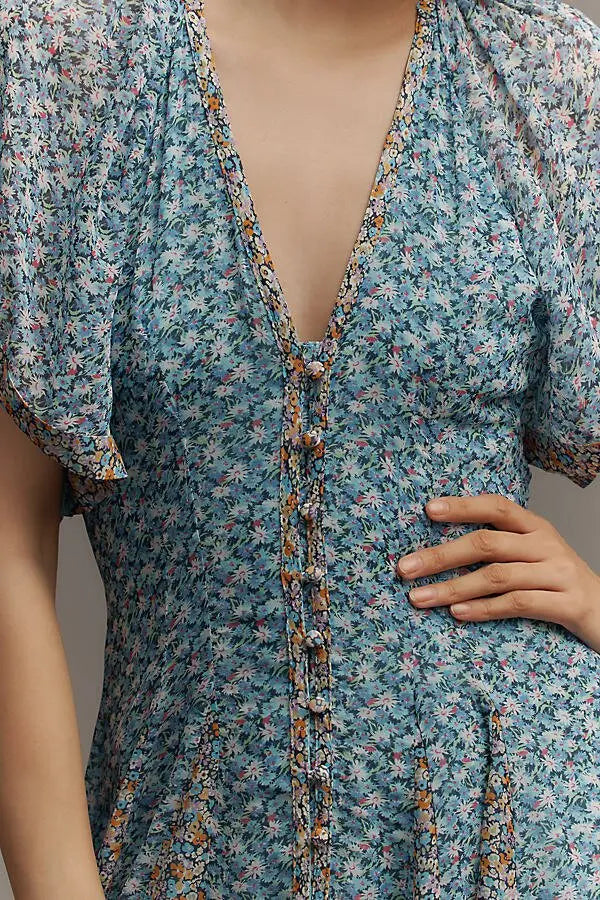 Maeve Anthrpologie Etnik Desen Elbise