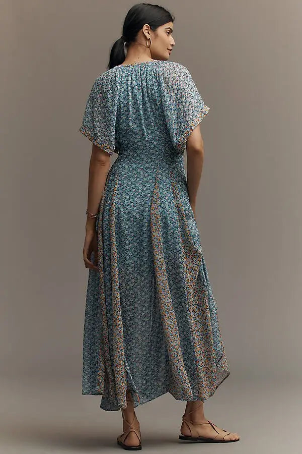 Maeve Anthrpologie Etnik Desen Elbise