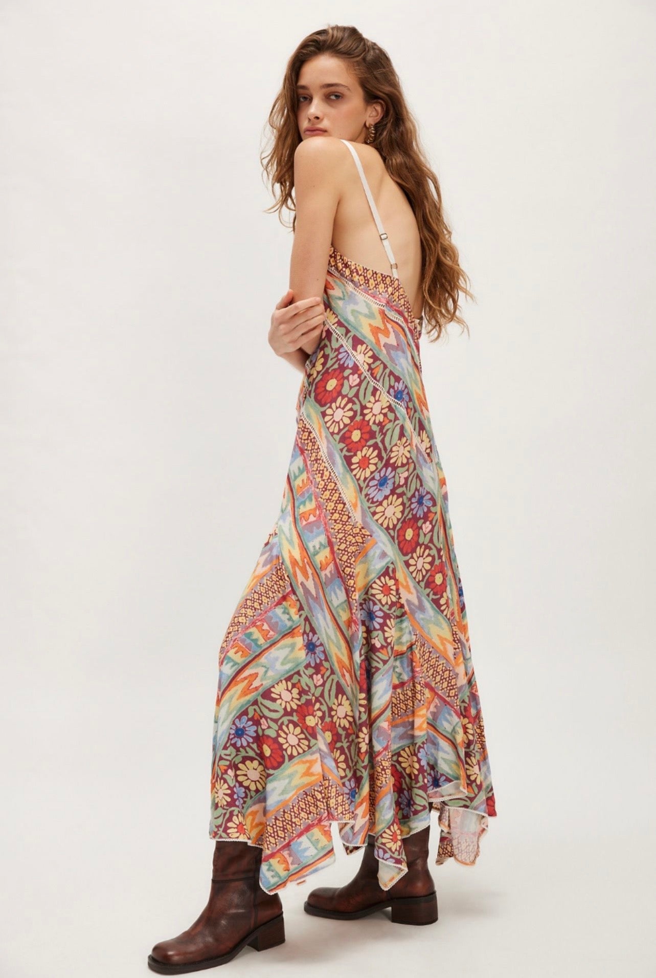 Fp Desenli Etnik Elbise