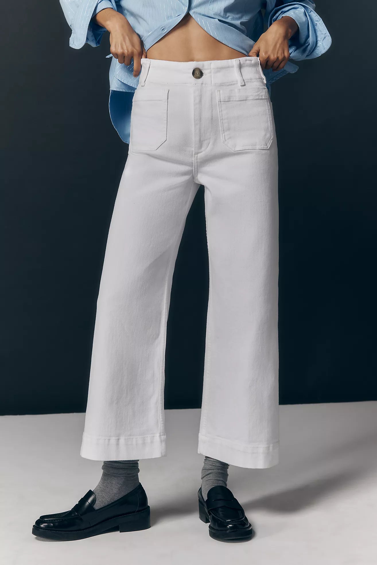 Anthroplogie Maeve Beyaz Pantolon