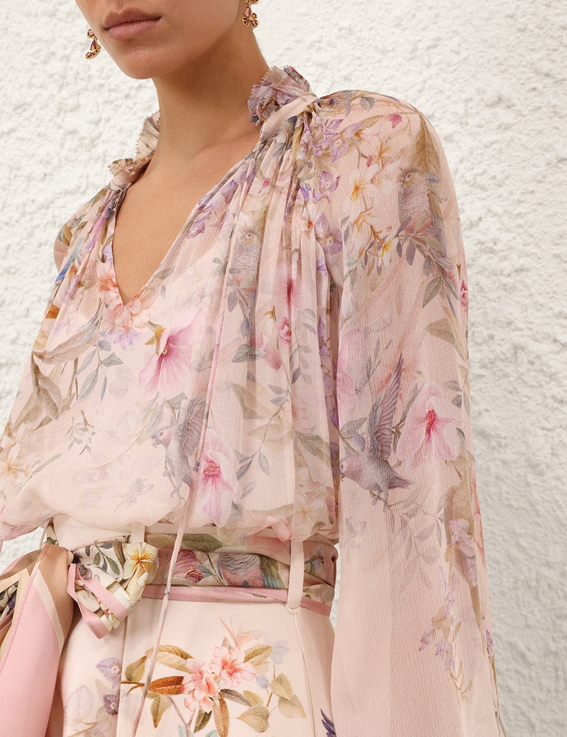 Billow Blouse Cream Aviary Set