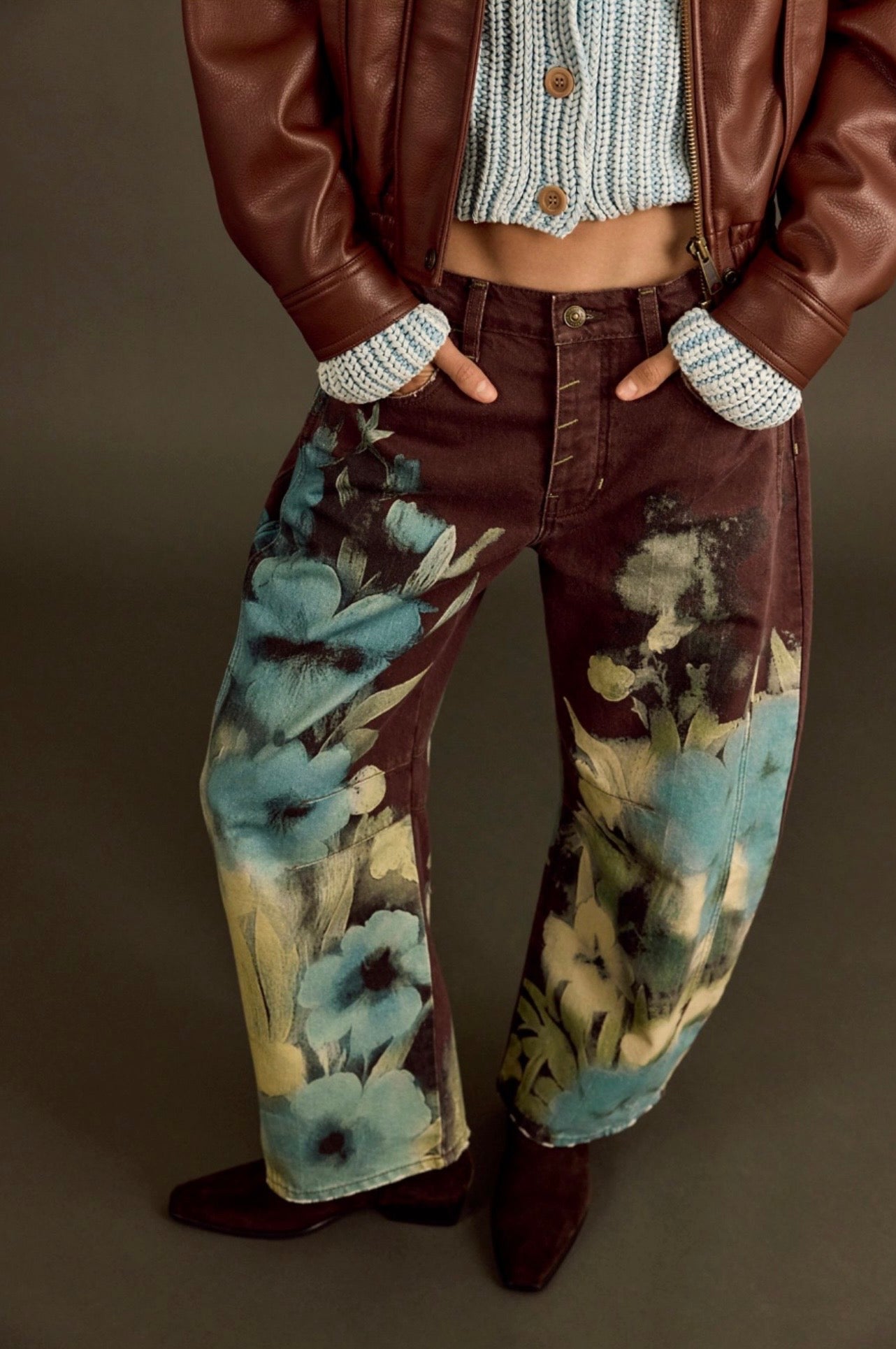 Fp Brown Barrel Jean