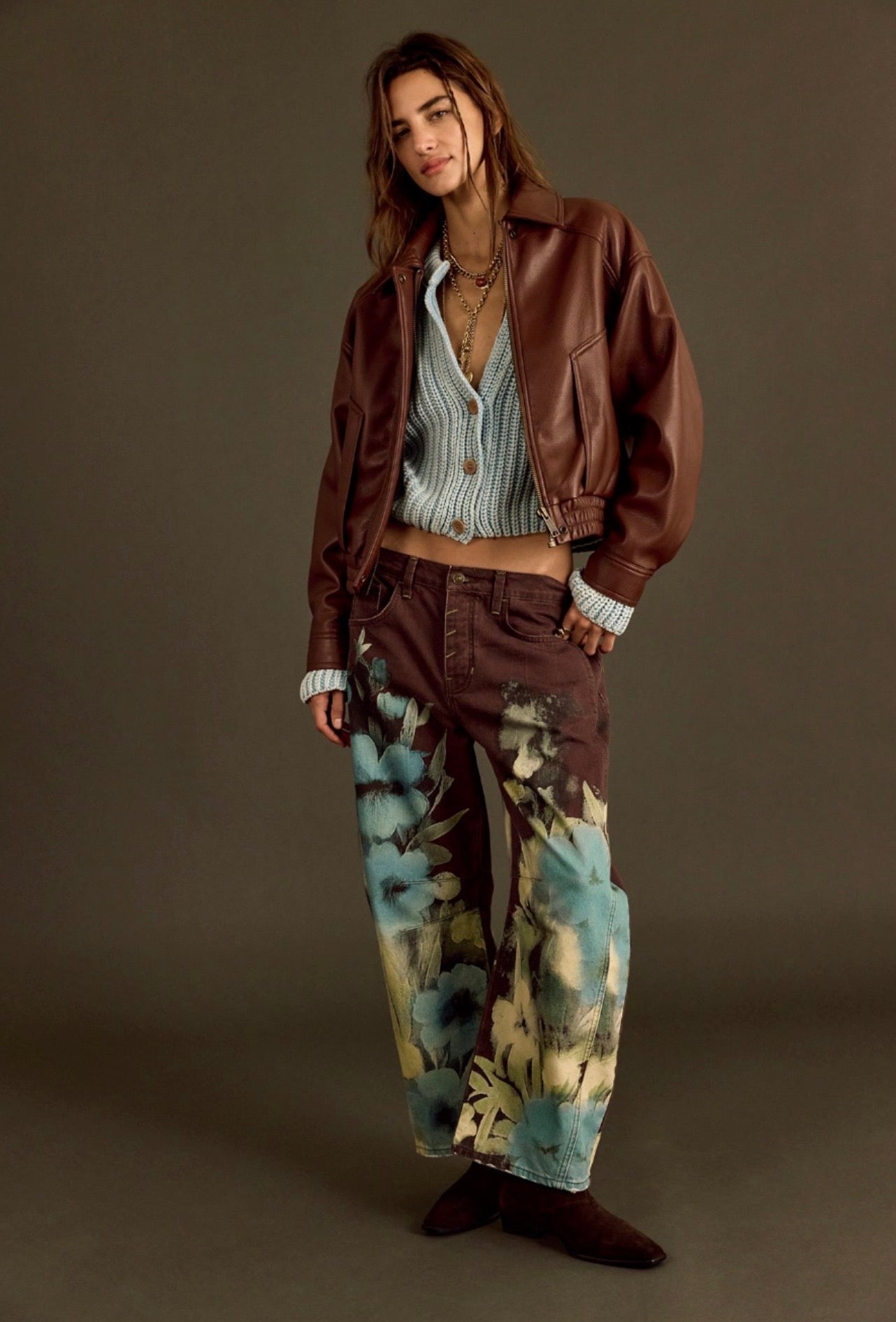 Fp Brown Barrel Jean