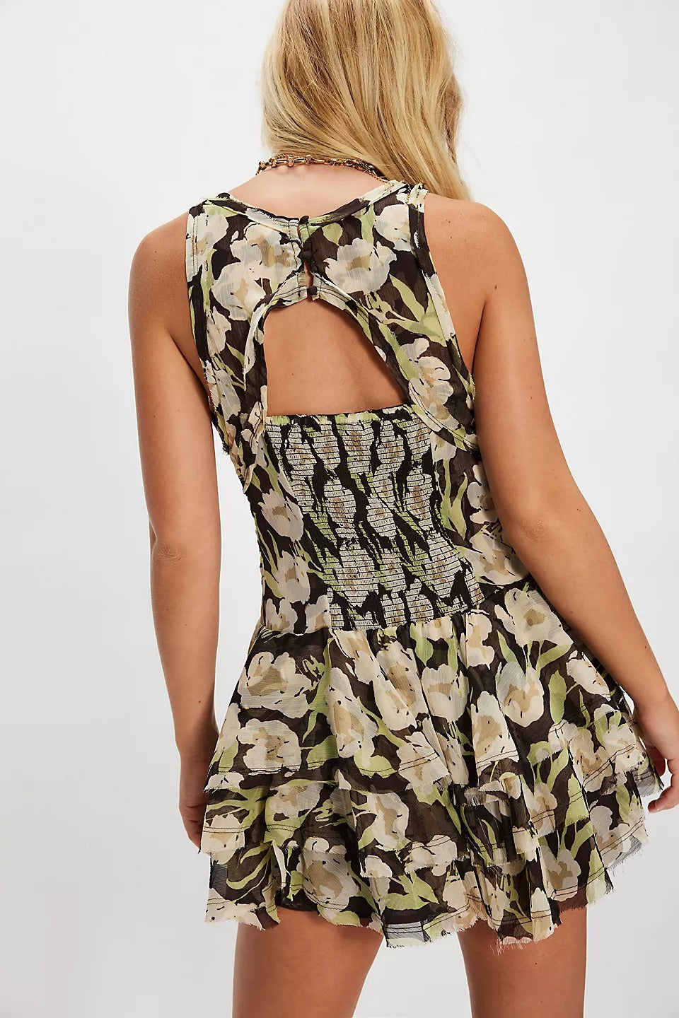Fp Raven Printed Mini Dress Green