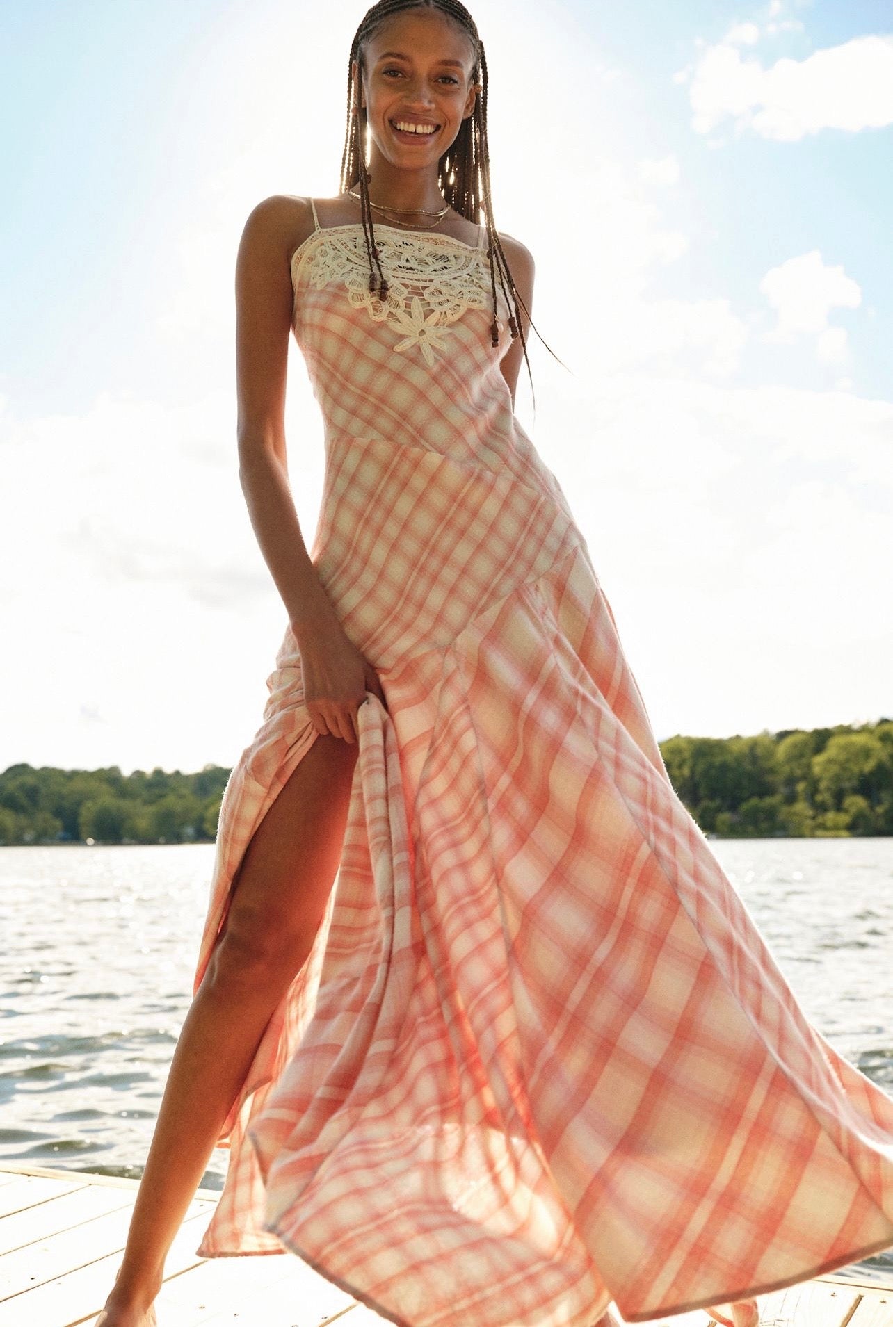 Fp Piper Plaid Maxi Dress