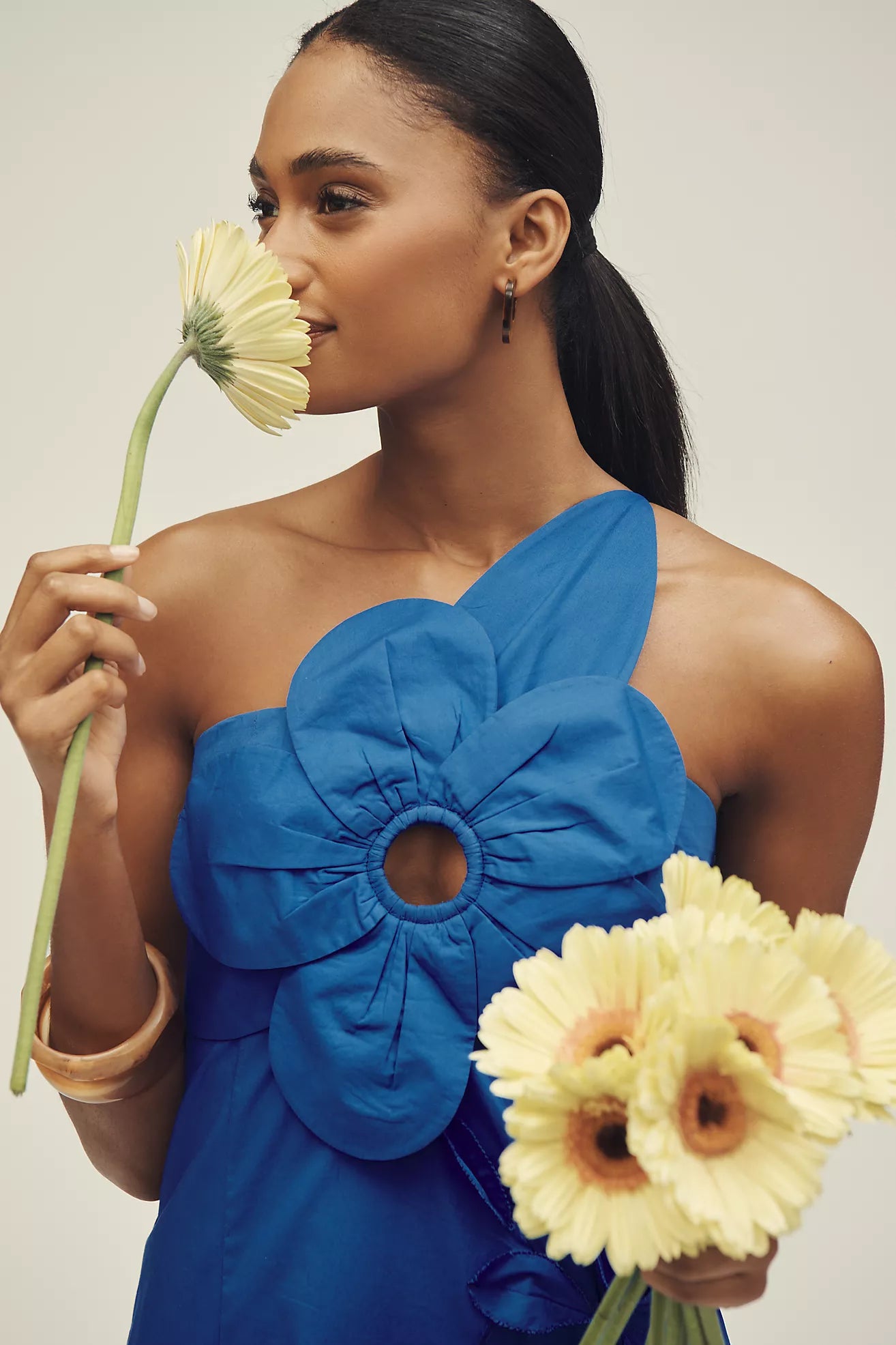 One Shoulder Cutwork Dress