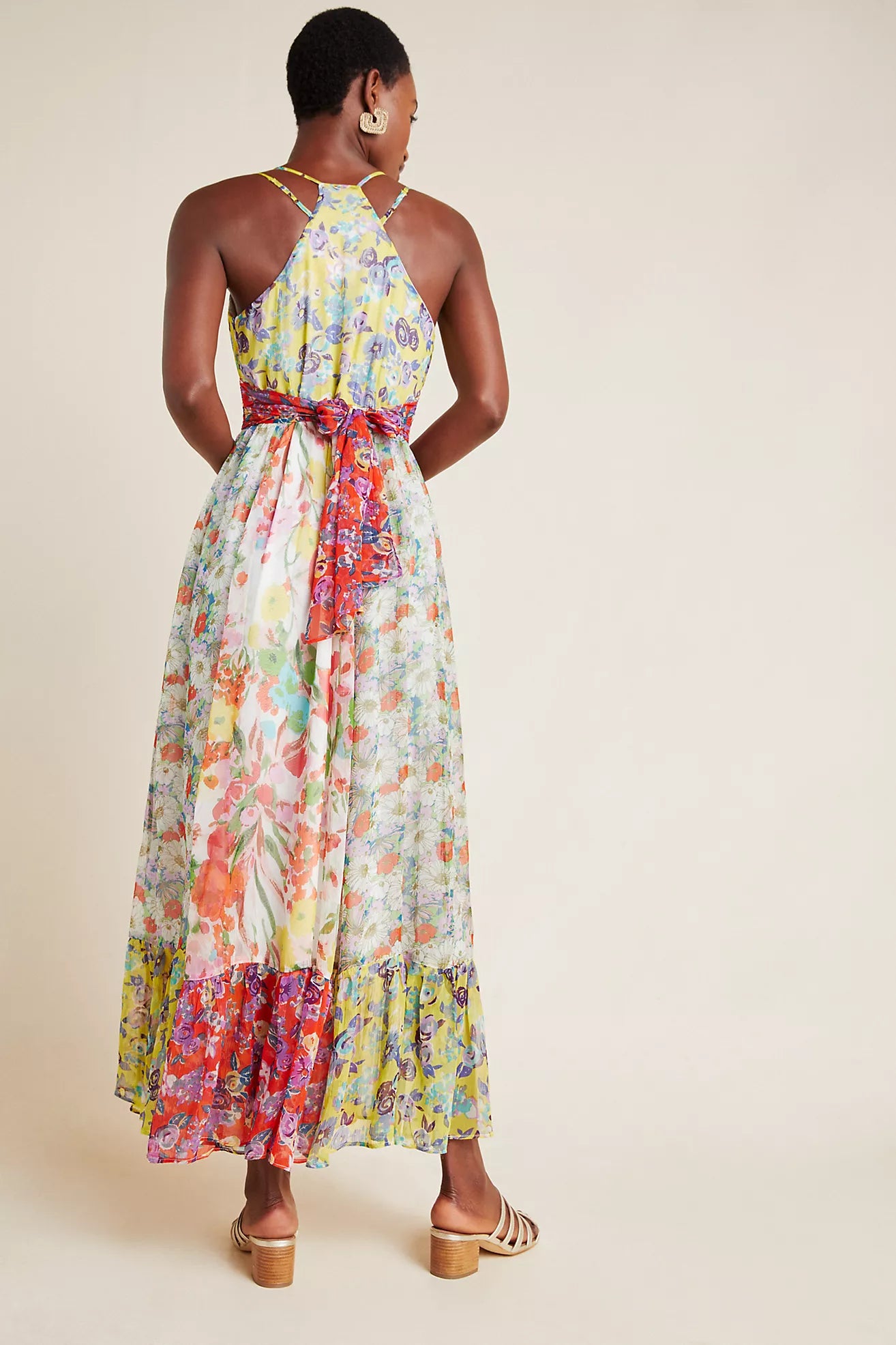 Malibu Floral Maxi Dress Yellow