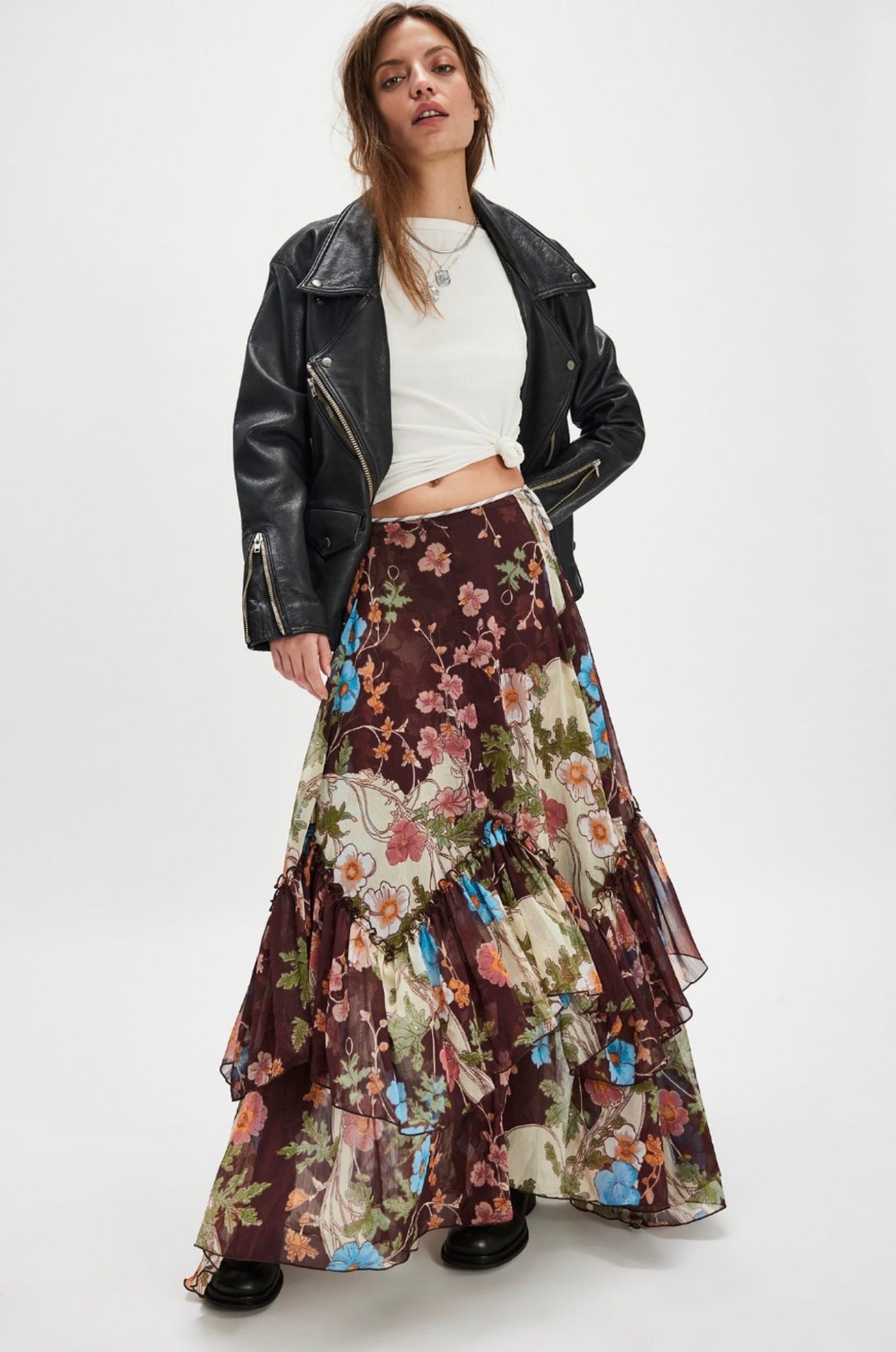 Palermo Villa Maxi Skirt Brown