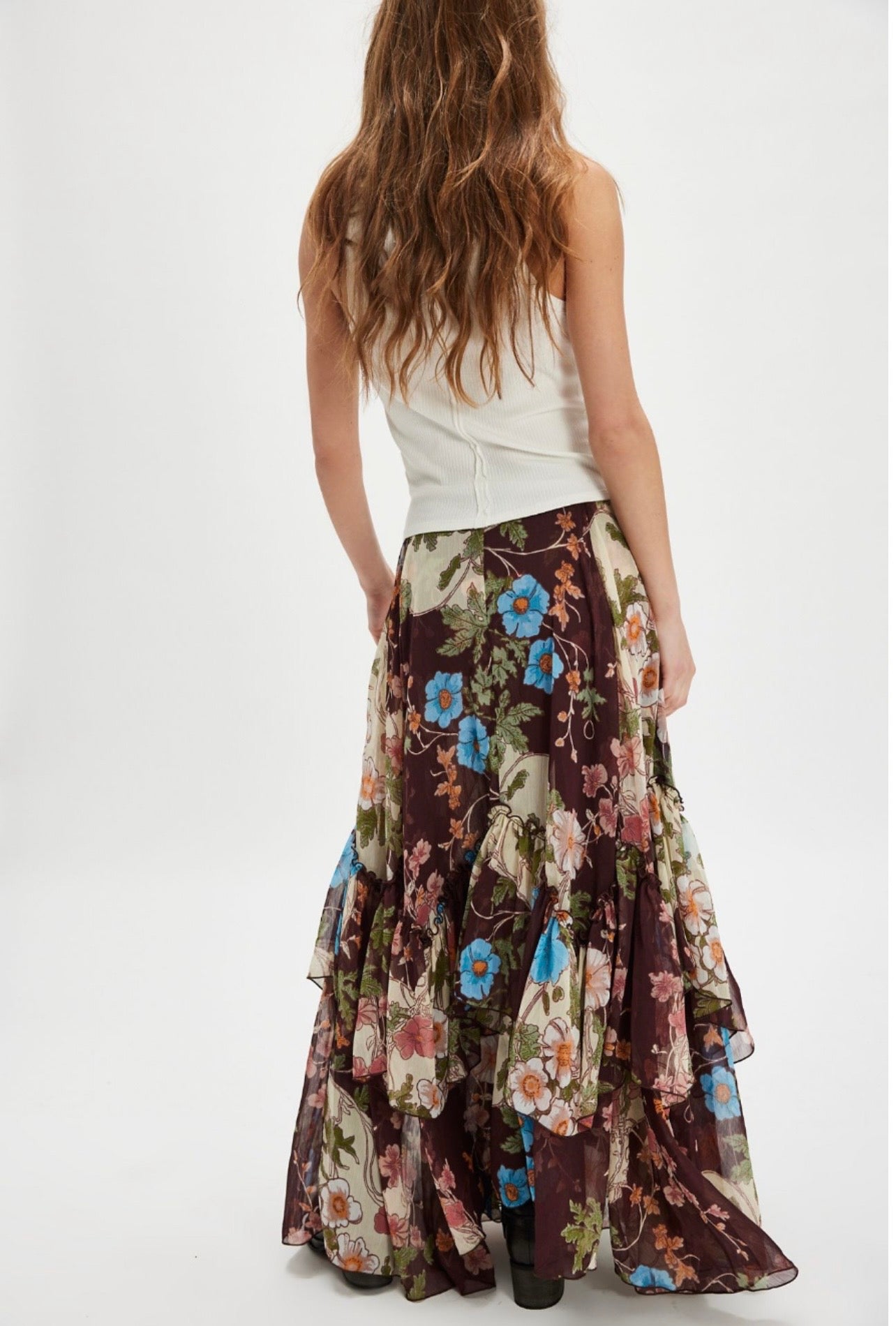 Palermo Villa Maxi Skirt Brown