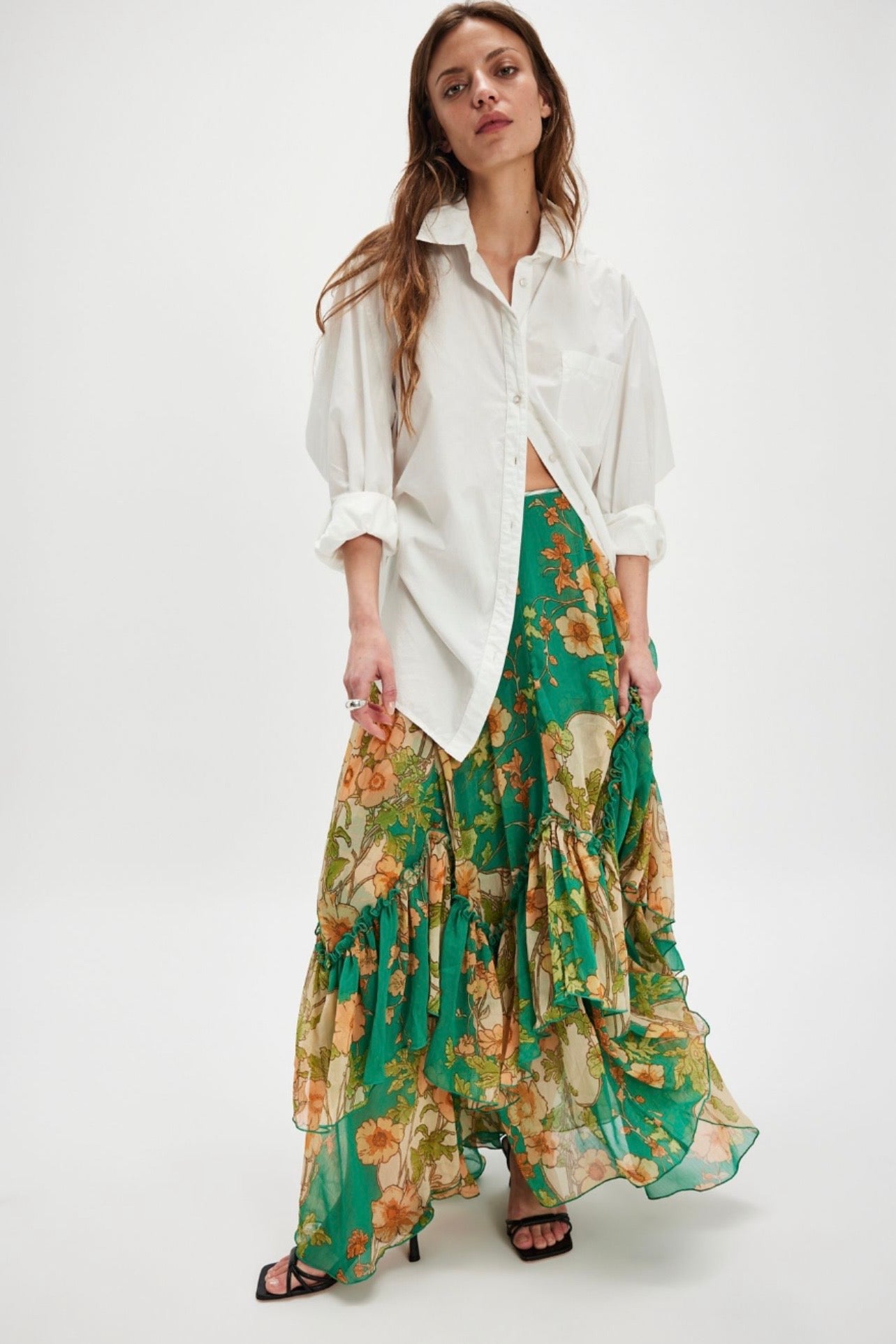 Palermo Villa Maxi Skirt Green