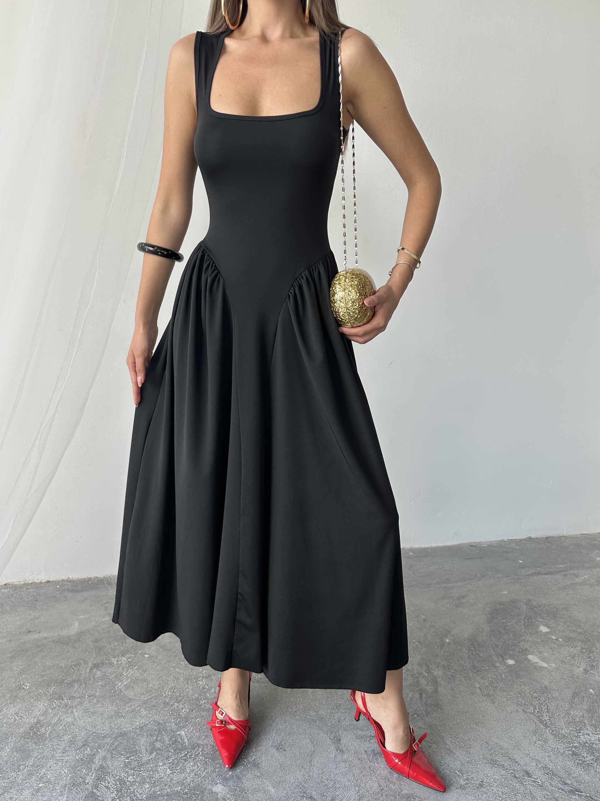 Alice Penye Elbise Siyah