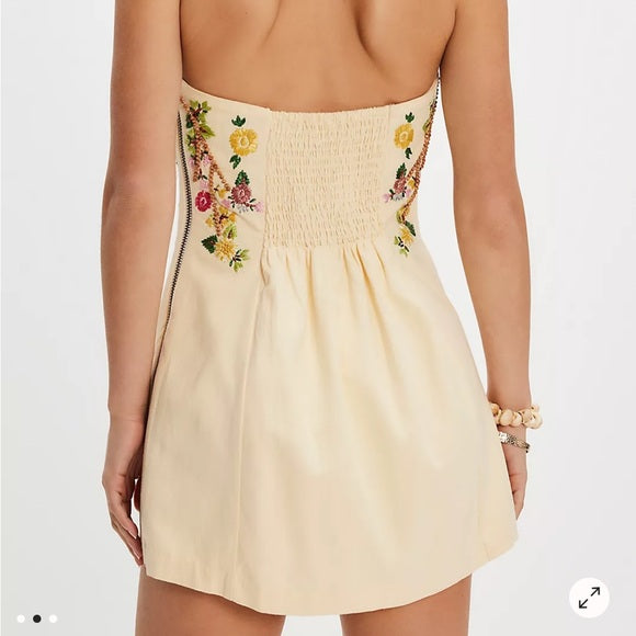 Fp Havana Nights Linen Mini Dress