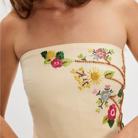 Fp Havana Nights Linen Mini Dress