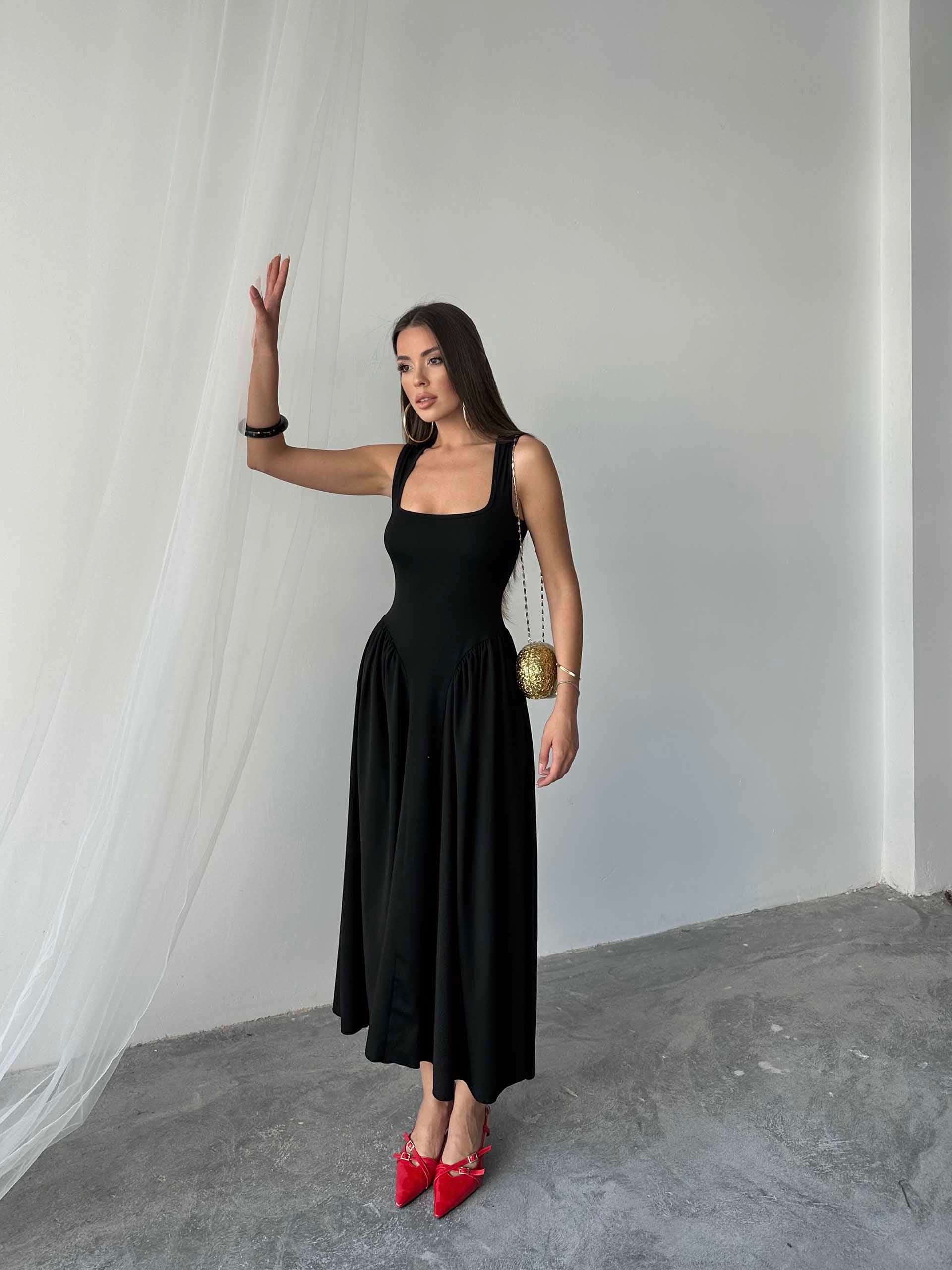 Alice Penye Elbise Siyah