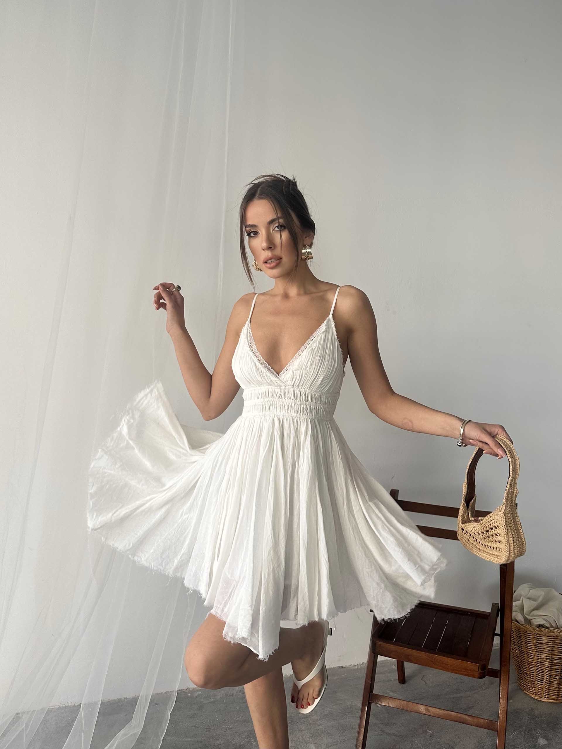 Mirja Freepeople Beyaz Elbise