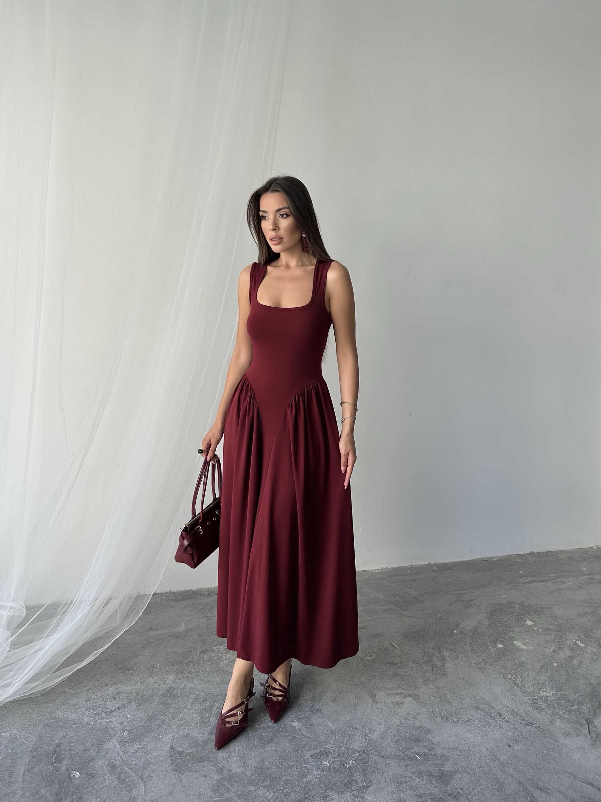 Alice Penye Elbise Bordo