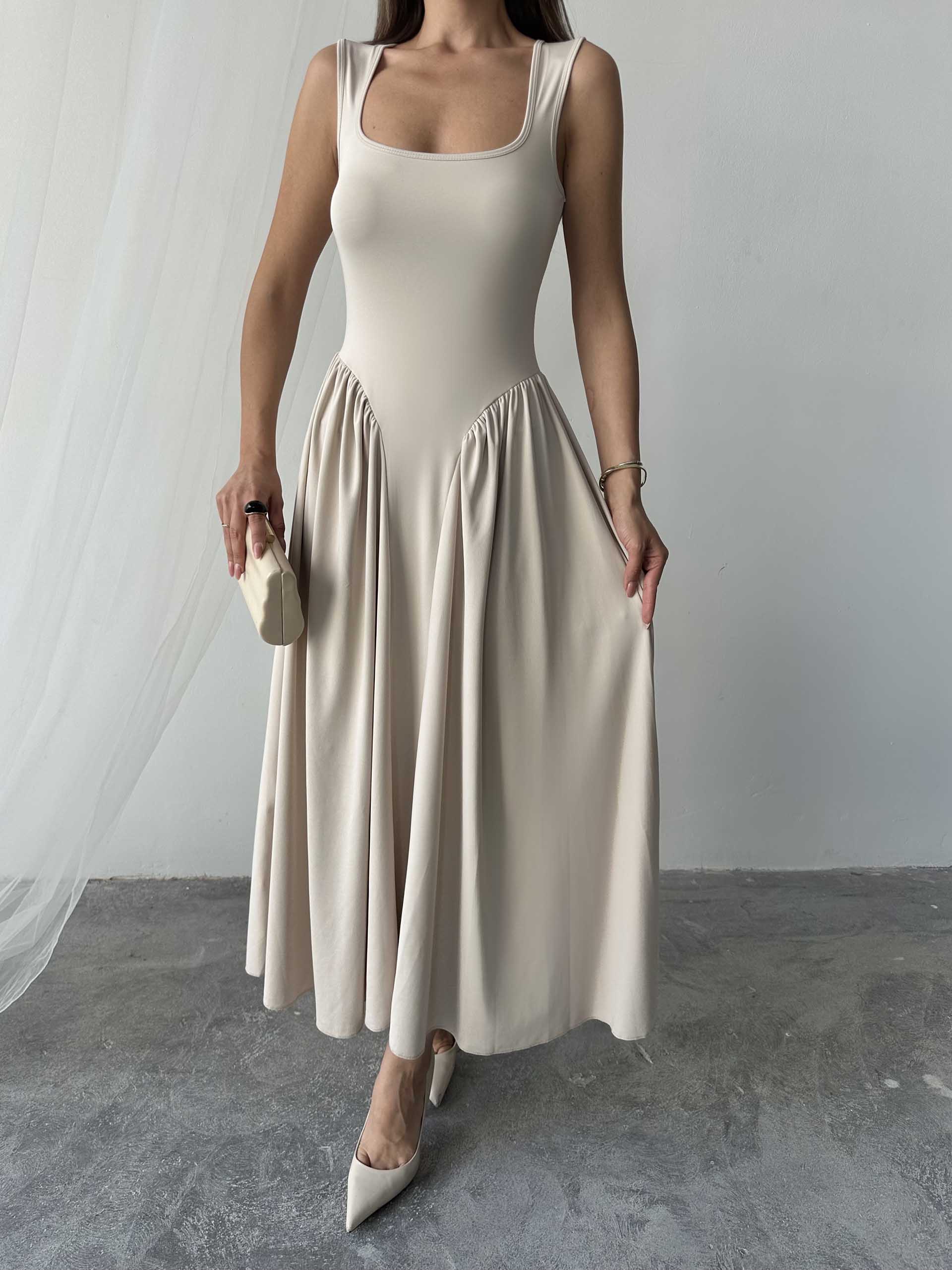 Alice Penye Elbise Bej