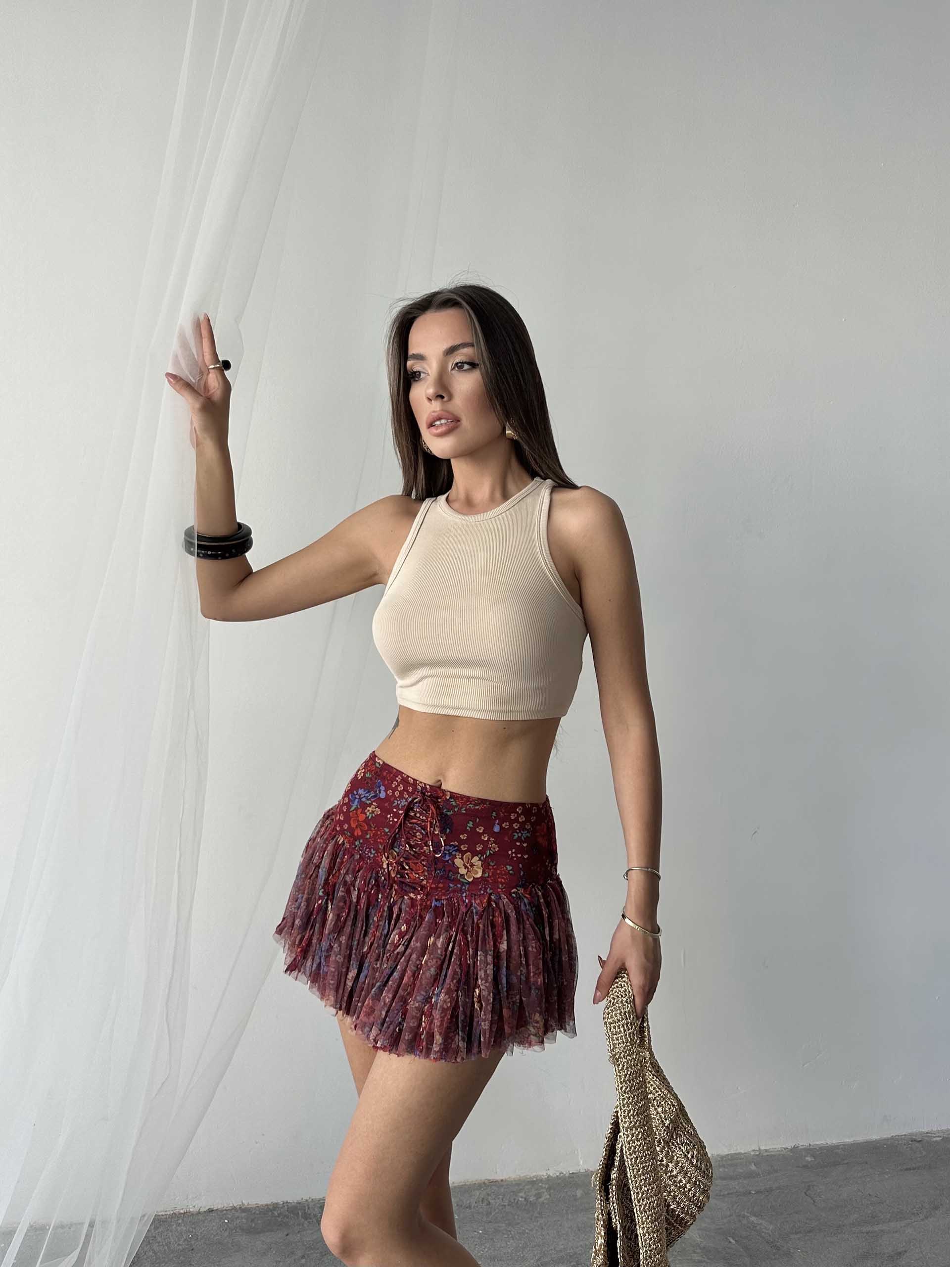 Penny Freepeople İthal Etek Bordo