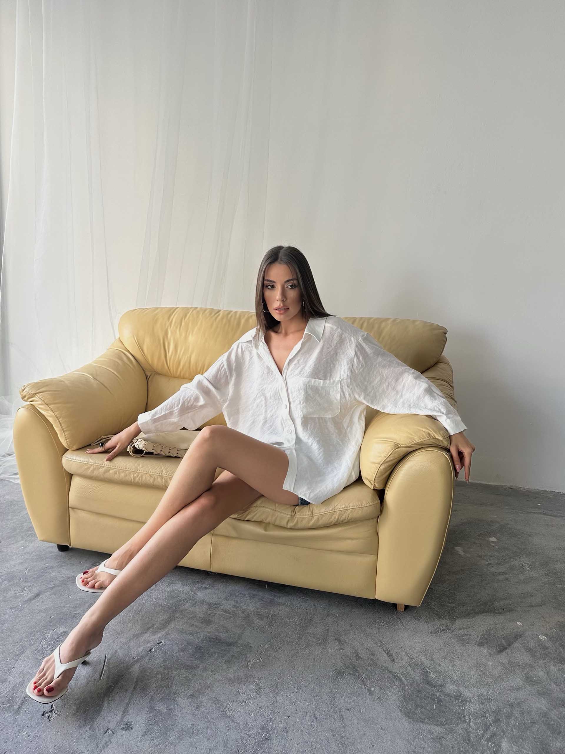 Maya Oversized Gömlek Beyaz