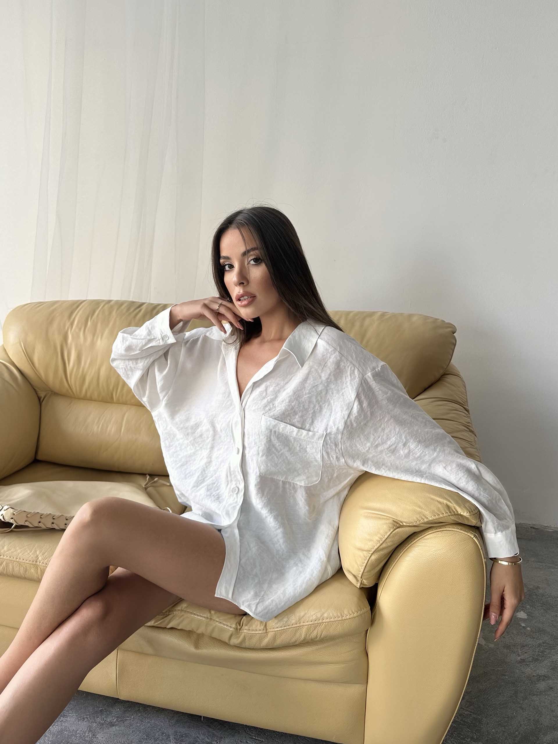 Maya Oversized Gömlek Beyaz