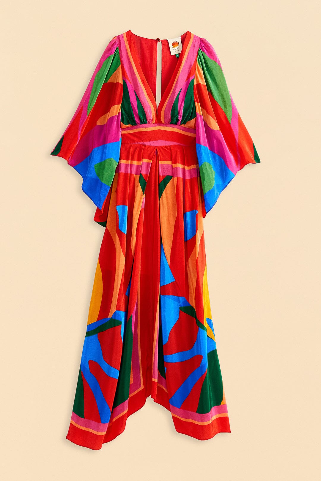 Farm Colorful Leaves Midi Dress