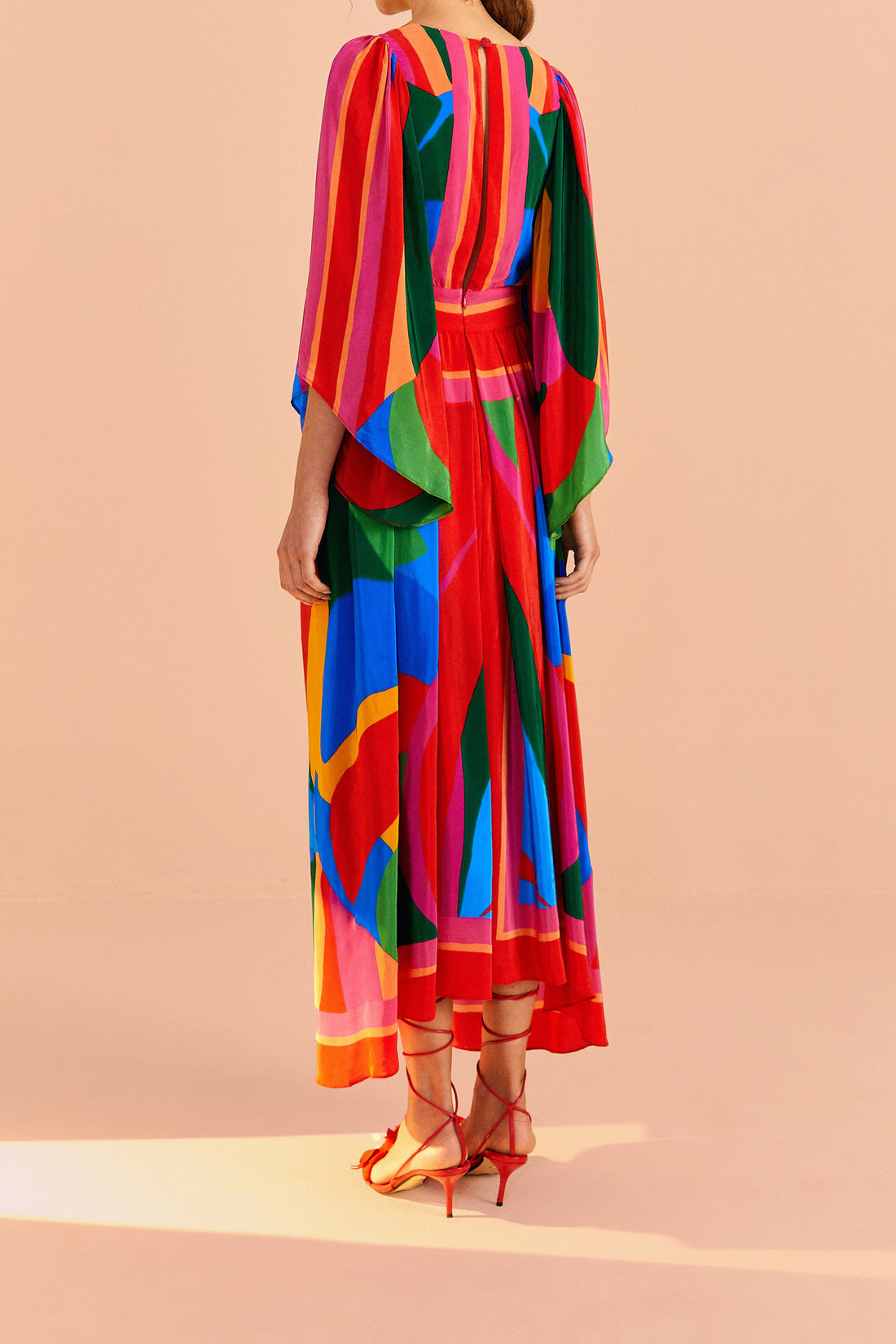 Farm Colorful Leaves Midi Dress