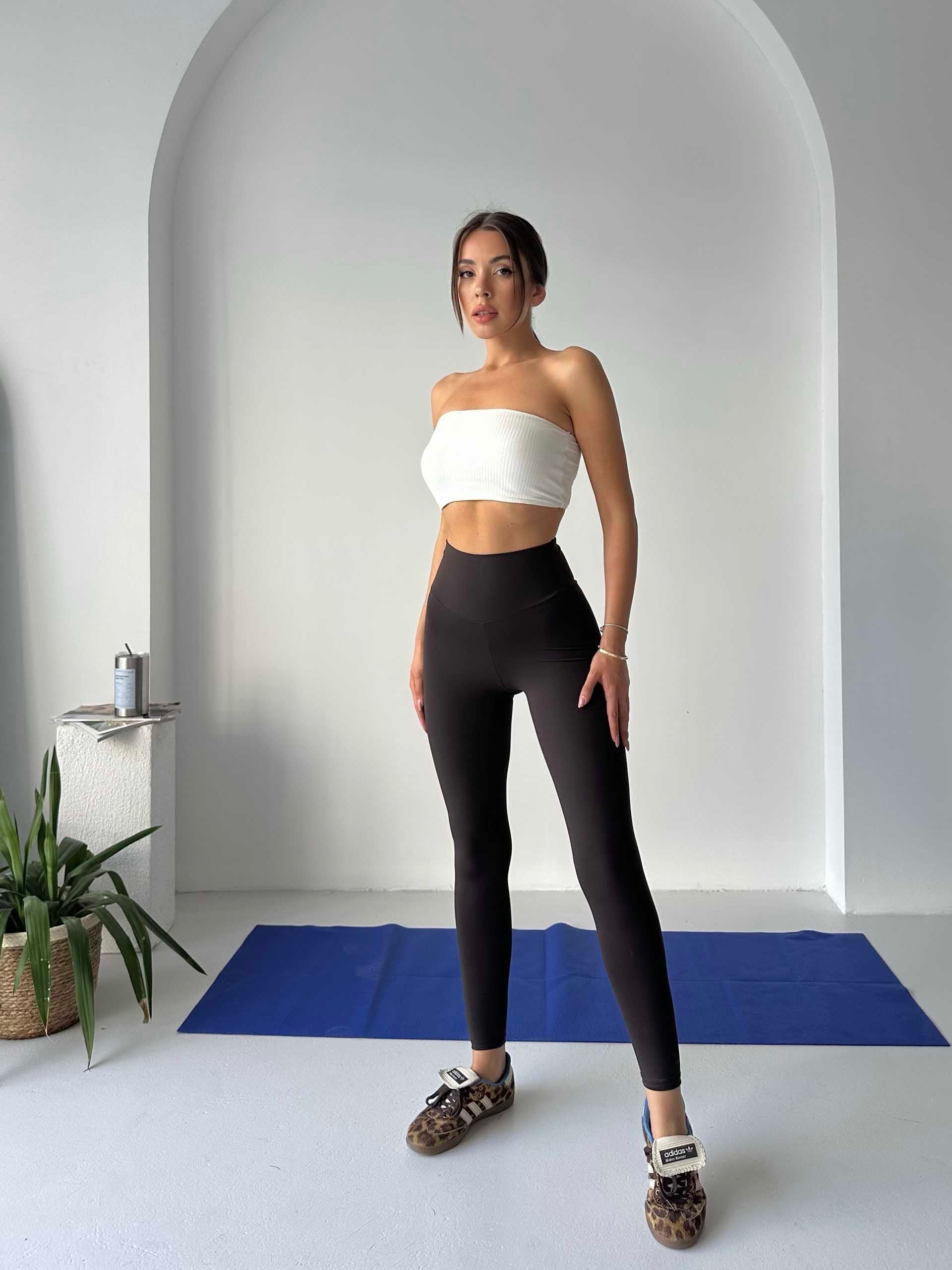 Lovise Oysho Sporcu Tayt Kahverengi