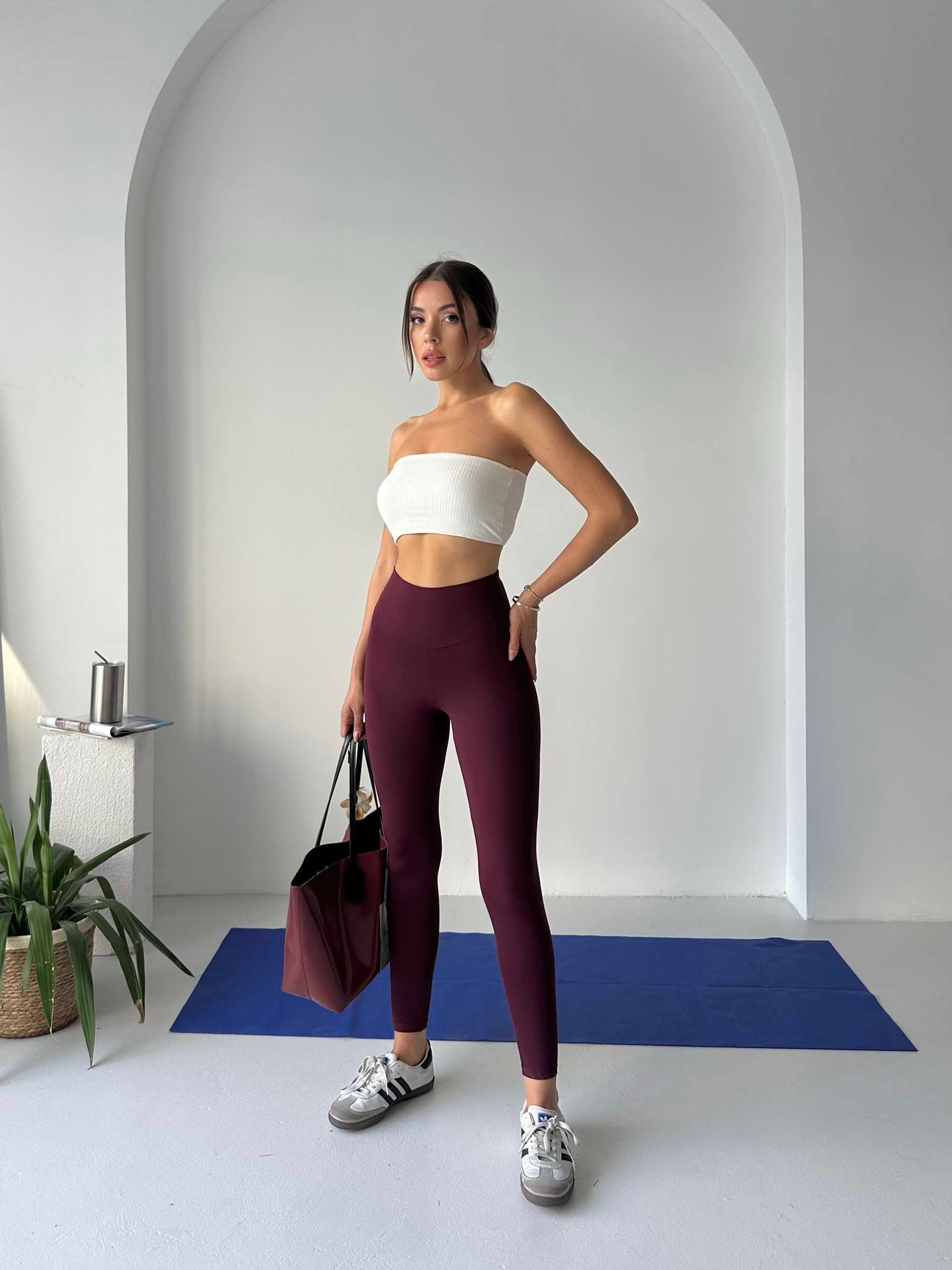 Lovise Oysho Sporcu Tayt Bordo