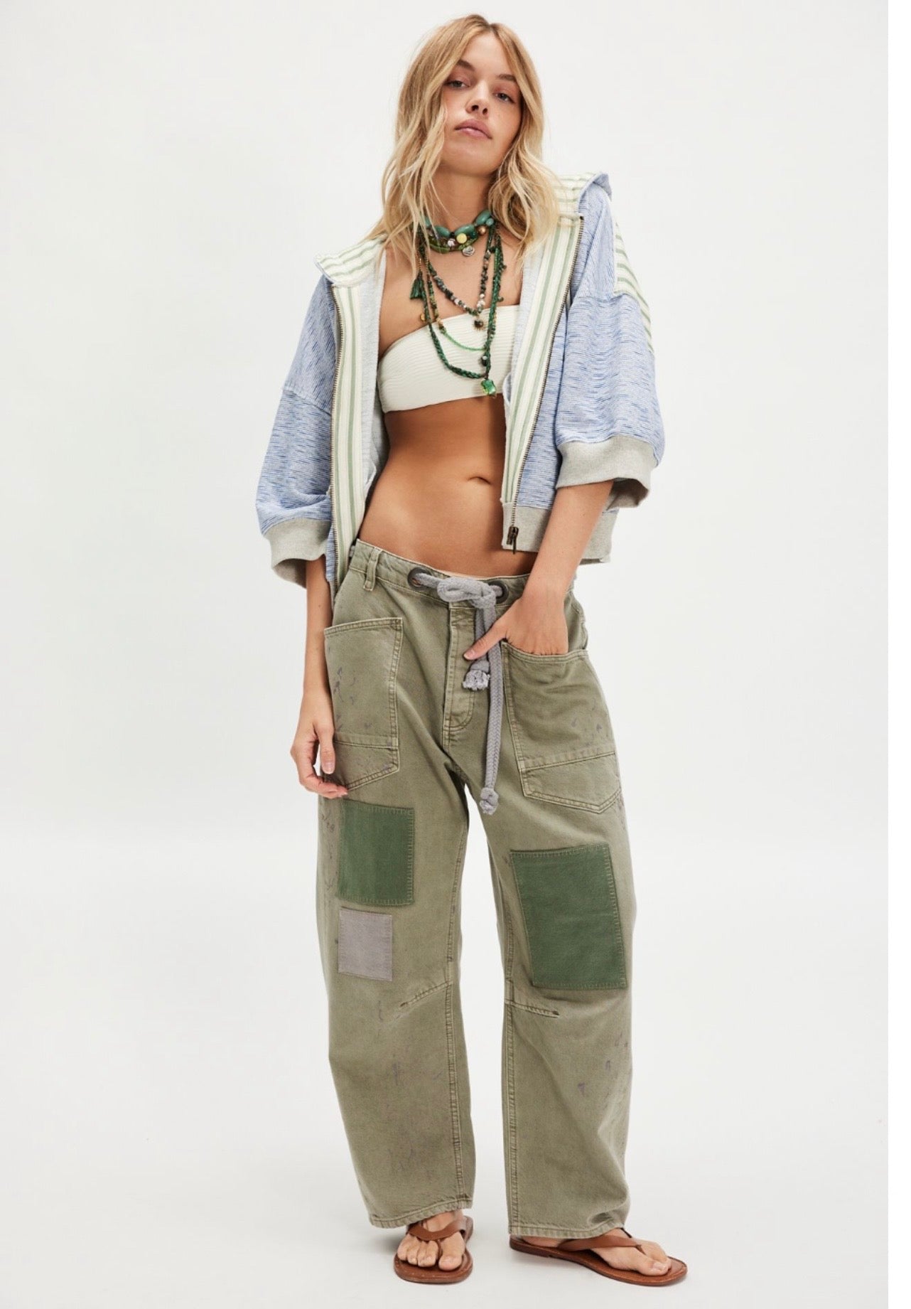 Fp Barrel Green Jean