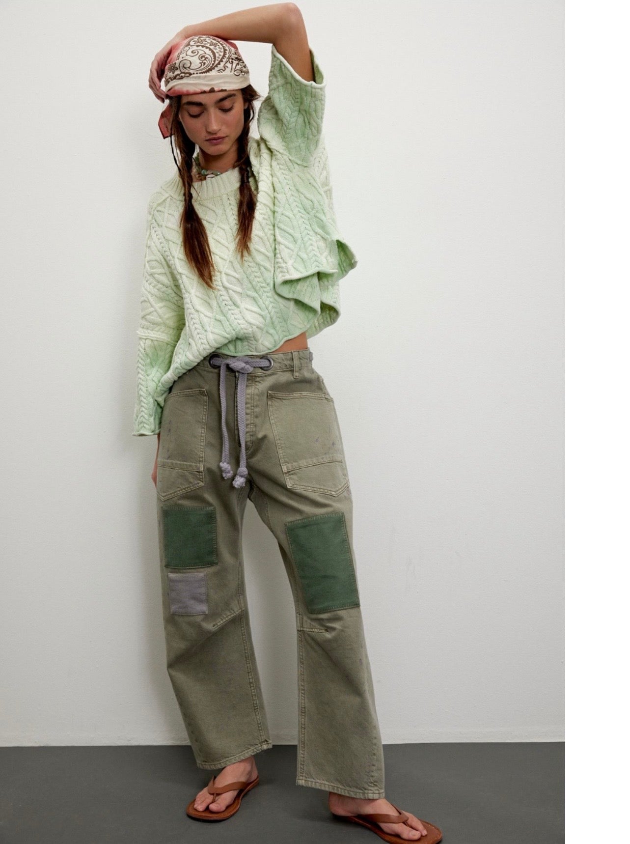 Fp Barrel Green Jean