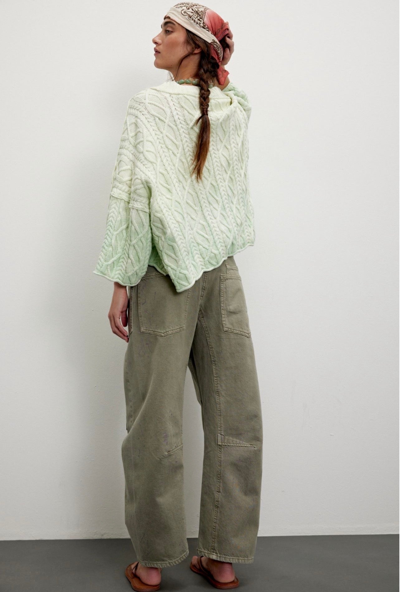Fp Barrel Green Jean