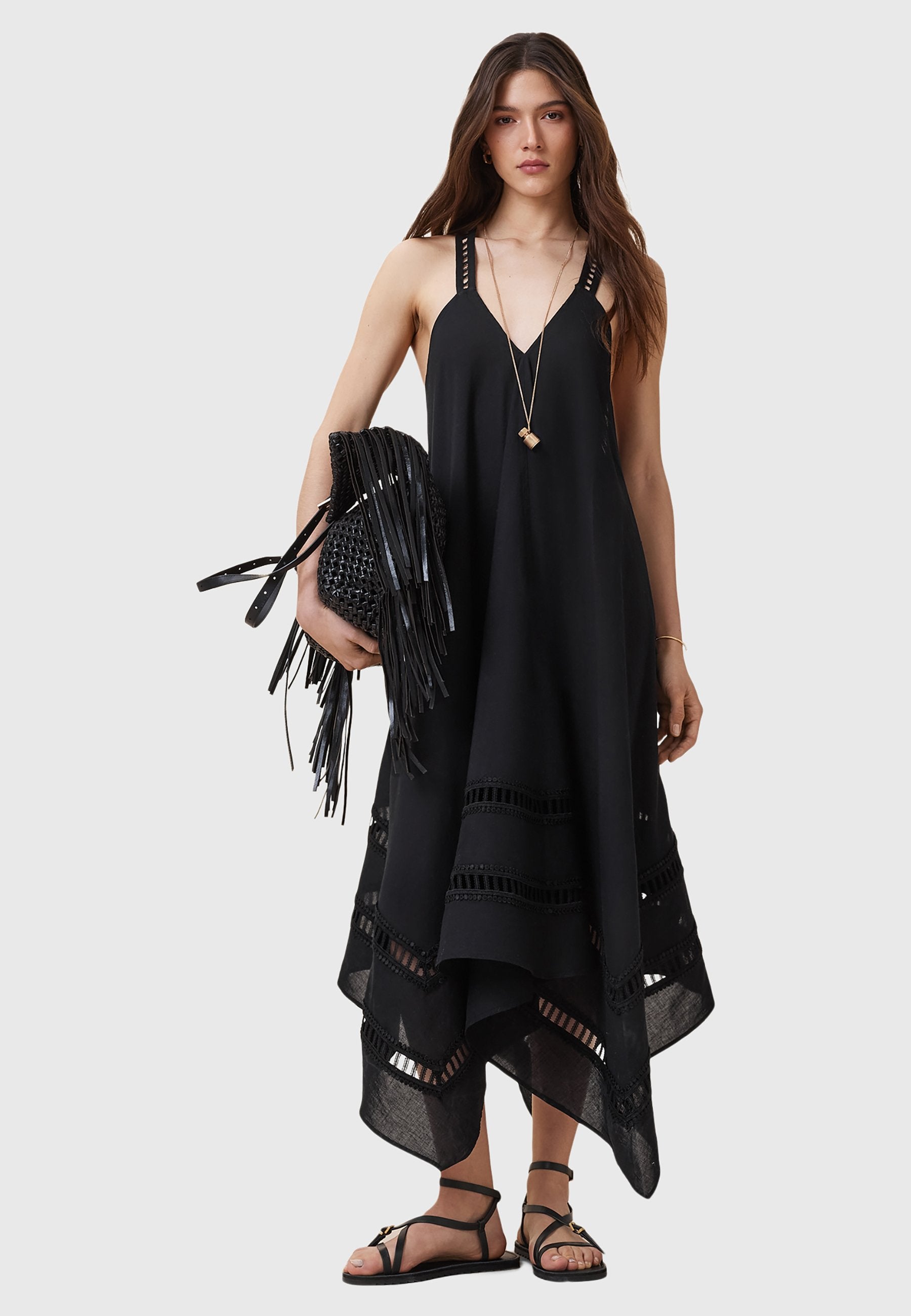 Allsaints Askılı Elbise Siyah